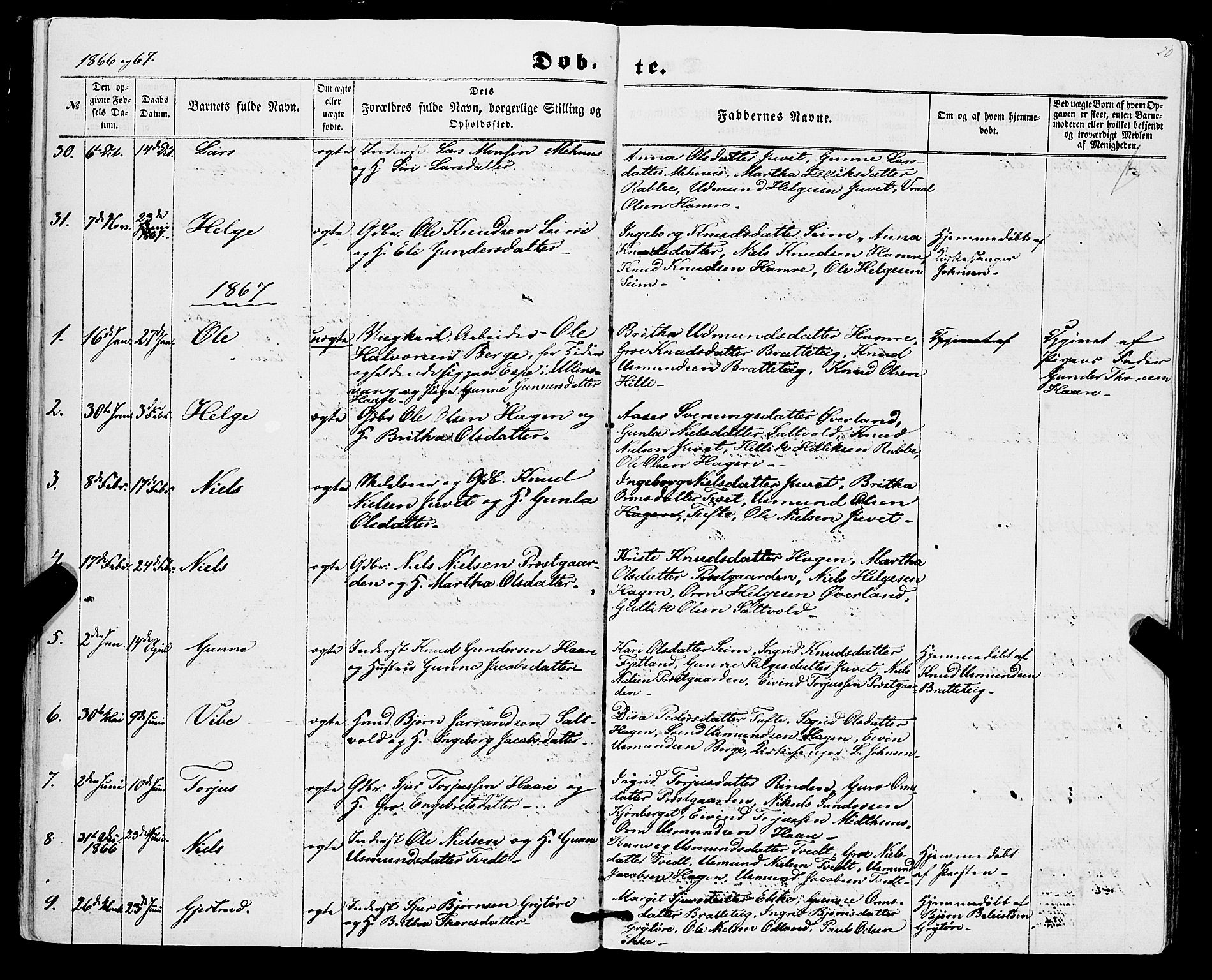 Røldal sokneprestembete, SAB/A-100247: Parish register (official) no. A 3, 1856-1870, p. 20