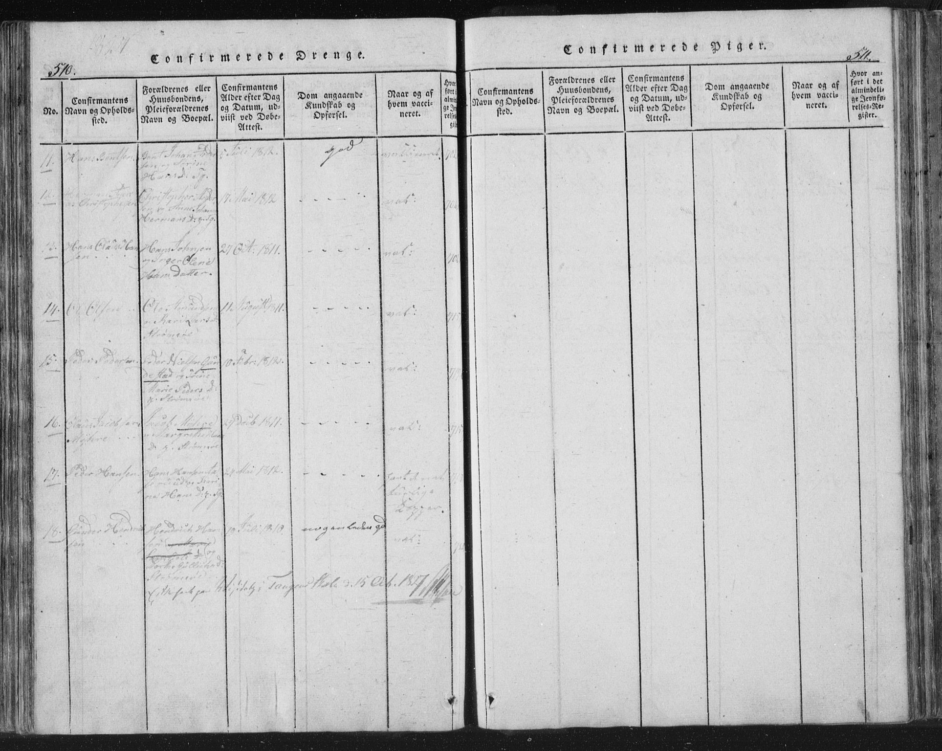 Strømsø kirkebøker, AV/SAKO-A-246/F/Fb/L0004: Parish register (official) no. II 4, 1814-1843, p. 510-511