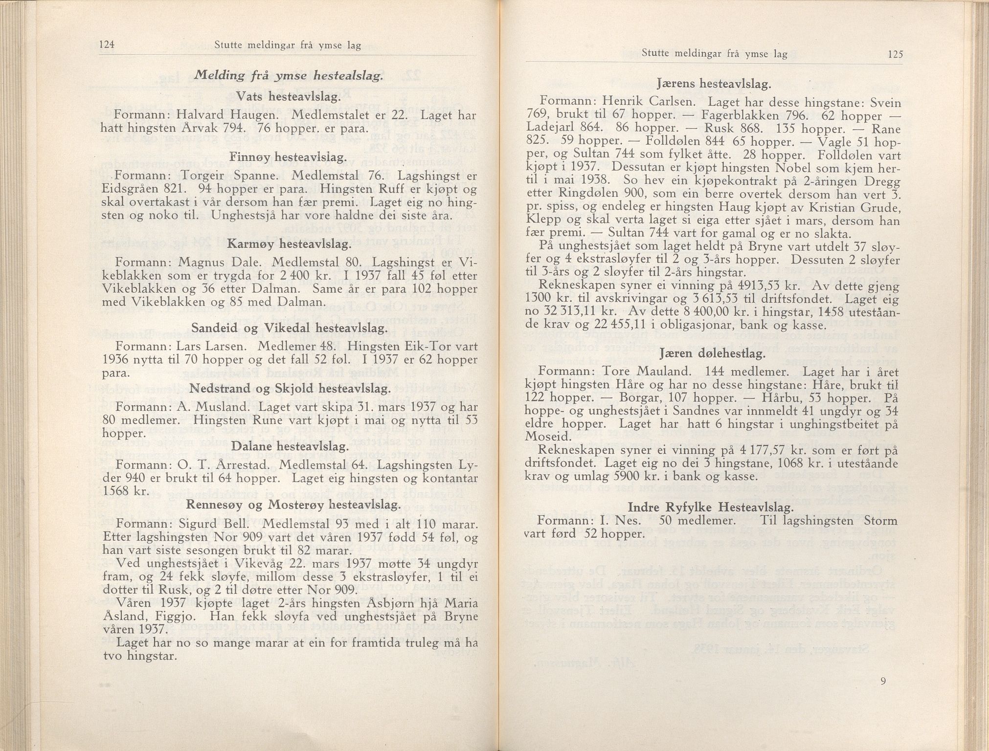 Rogaland fylkeskommune - Fylkesrådmannen , IKAR/A-900/A/Aa/Aaa/L0057: Møtebok , 1938, p. 124-125