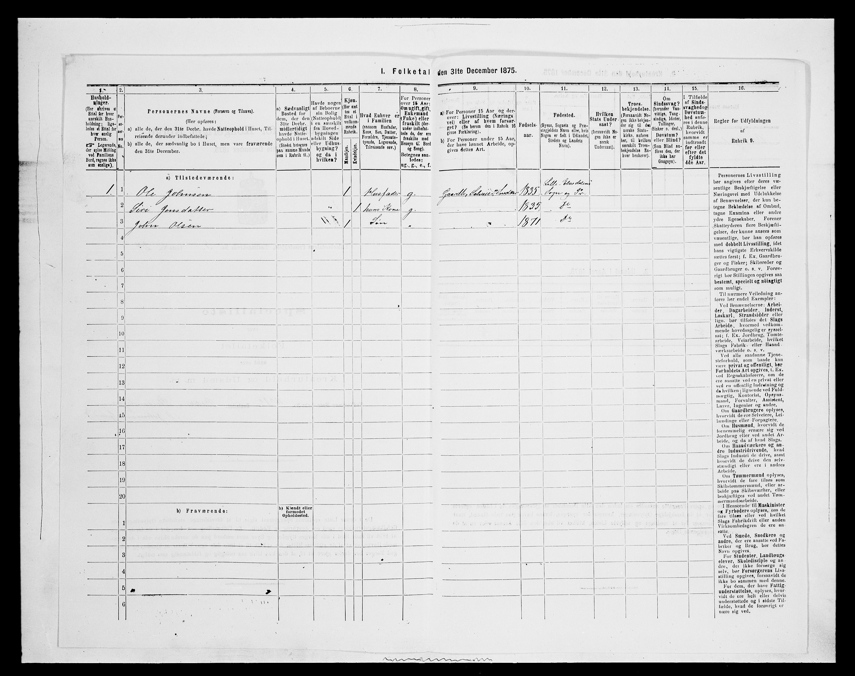 SAH, 1875 census for 0438P Lille Elvedalen, 1875, p. 491