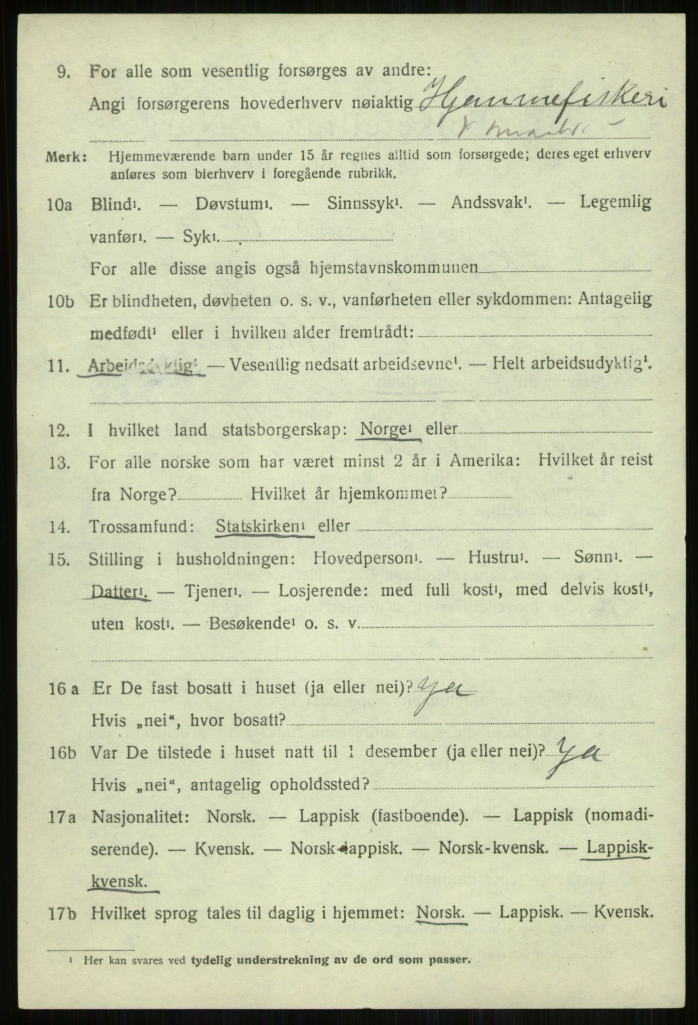 SATØ, 1920 census for Skjervøy, 1920, p. 4312