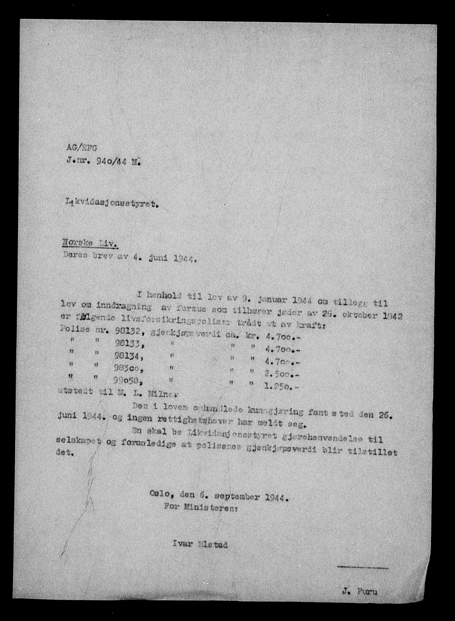 Justisdepartementet, Tilbakeføringskontoret for inndratte formuer, AV/RA-S-1564/H/Hc/Hcc/L0965: --, 1945-1947, p. 541