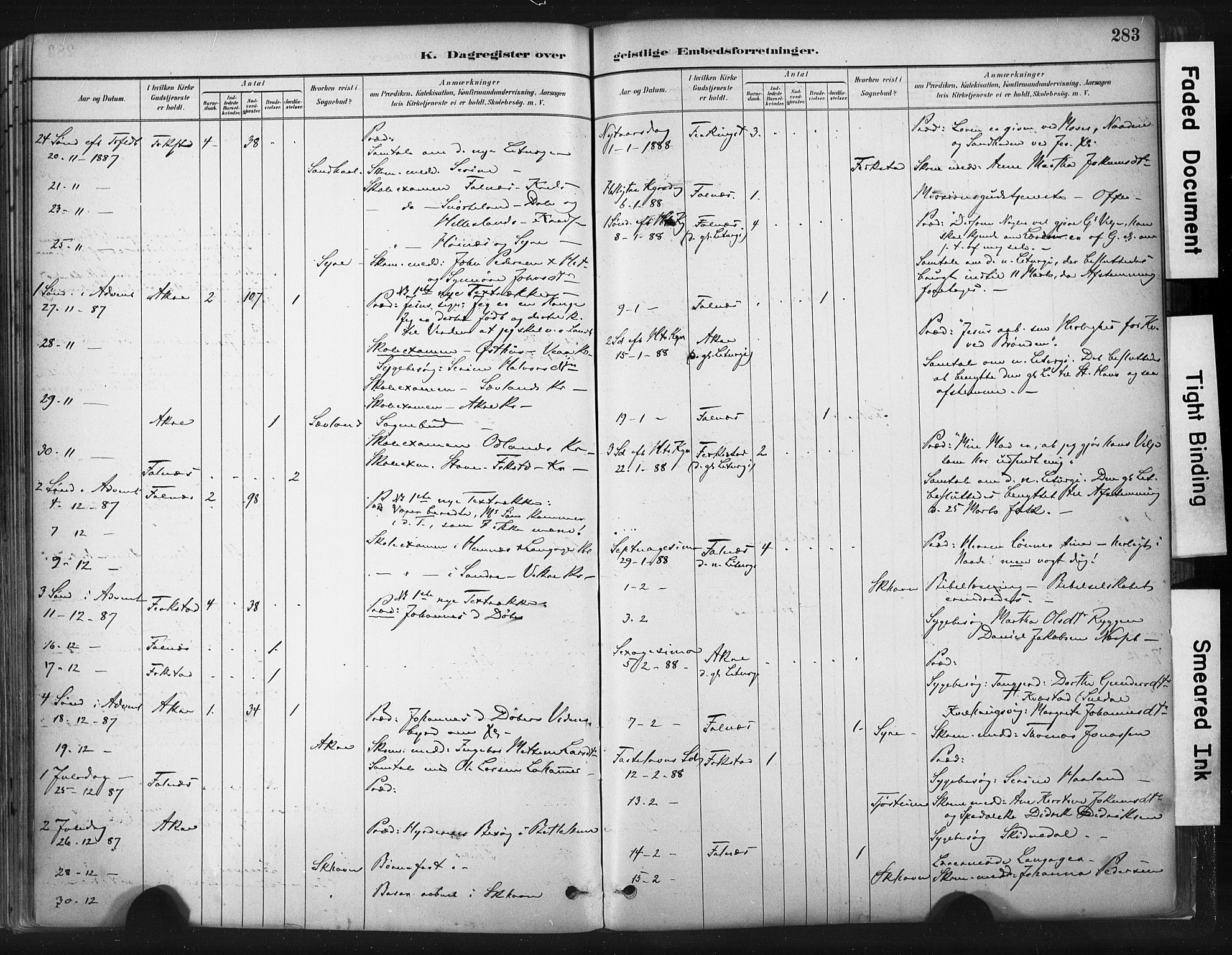Skudenes sokneprestkontor, AV/SAST-A -101849/H/Ha/Haa/L0009: Parish register (official) no. A 6, 1882-1912, p. 283