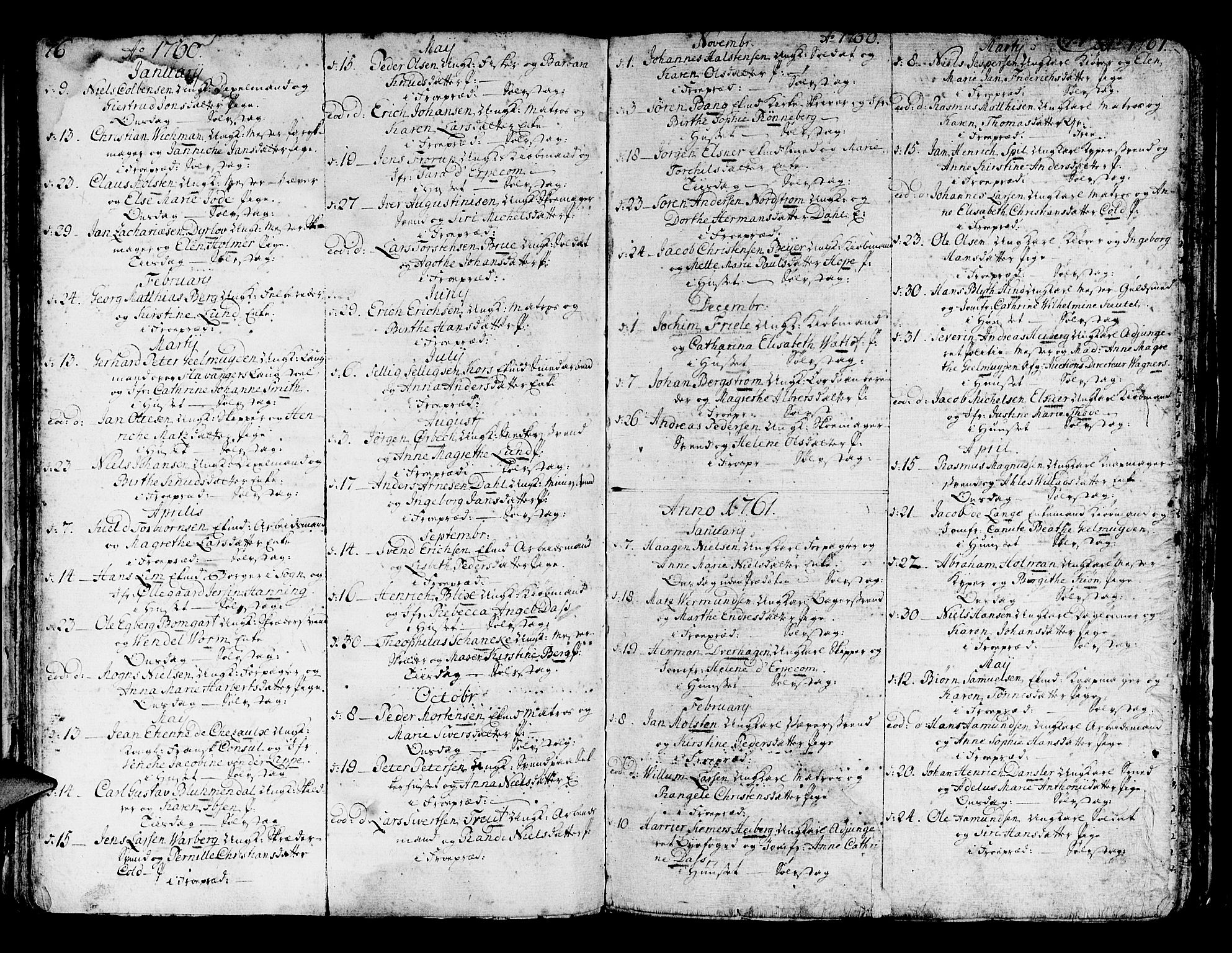 Domkirken sokneprestembete, SAB/A-74801/H/Haa/L0007: Parish register (official) no. A 7, 1725-1826, p. 76-77