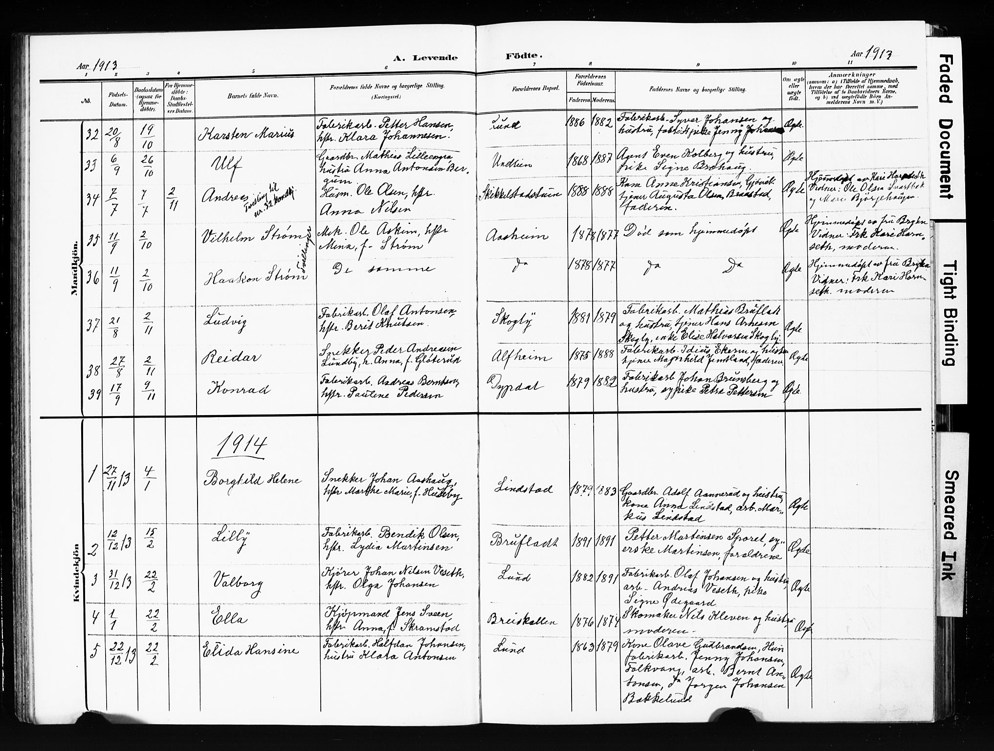 Vardal prestekontor, AV/SAH-PREST-100/H/Ha/Hab/L0013: Parish register (copy) no. 13, 1904-1915
