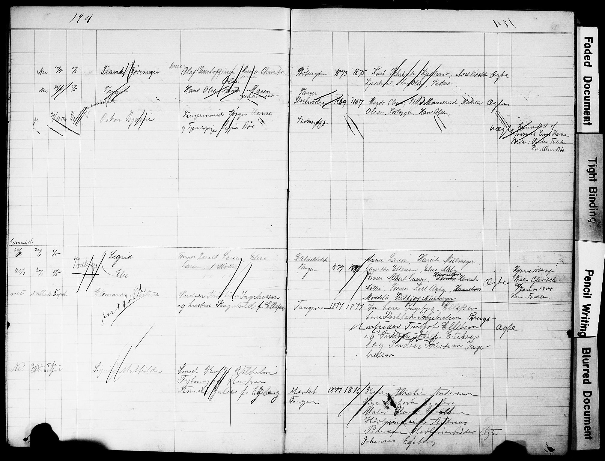 Strømsø kirkebøker, AV/SAKO-A-246/Y/Yb/L0001: Parish register draft no. II 1, 1896-1904