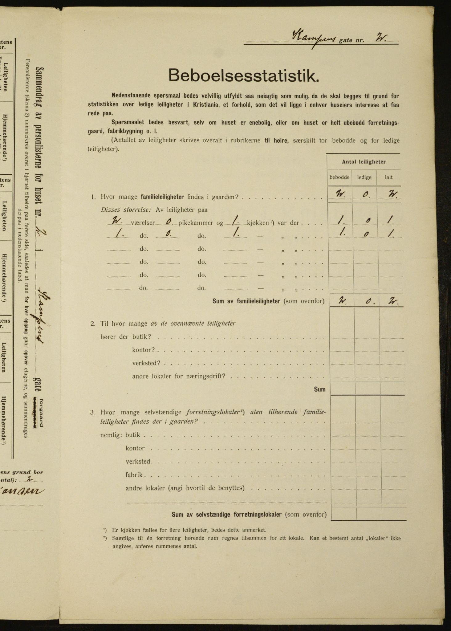 OBA, Municipal Census 1912 for Kristiania, 1912, p. 48054