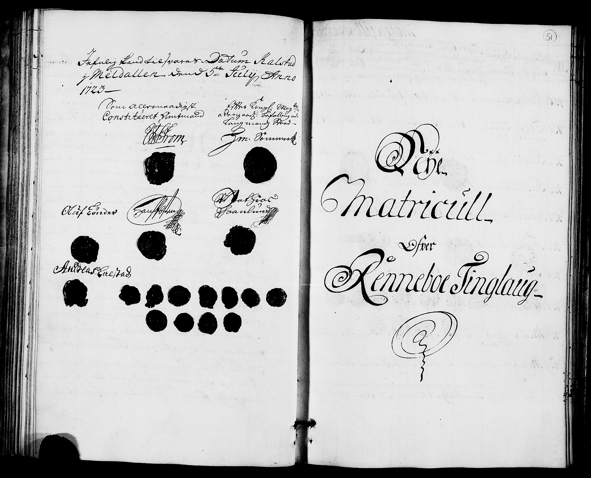 Rentekammeret inntil 1814, Realistisk ordnet avdeling, RA/EA-4070/N/Nb/Nbf/L0157: Orkdal matrikkelprotokoll, 1723, p. 57