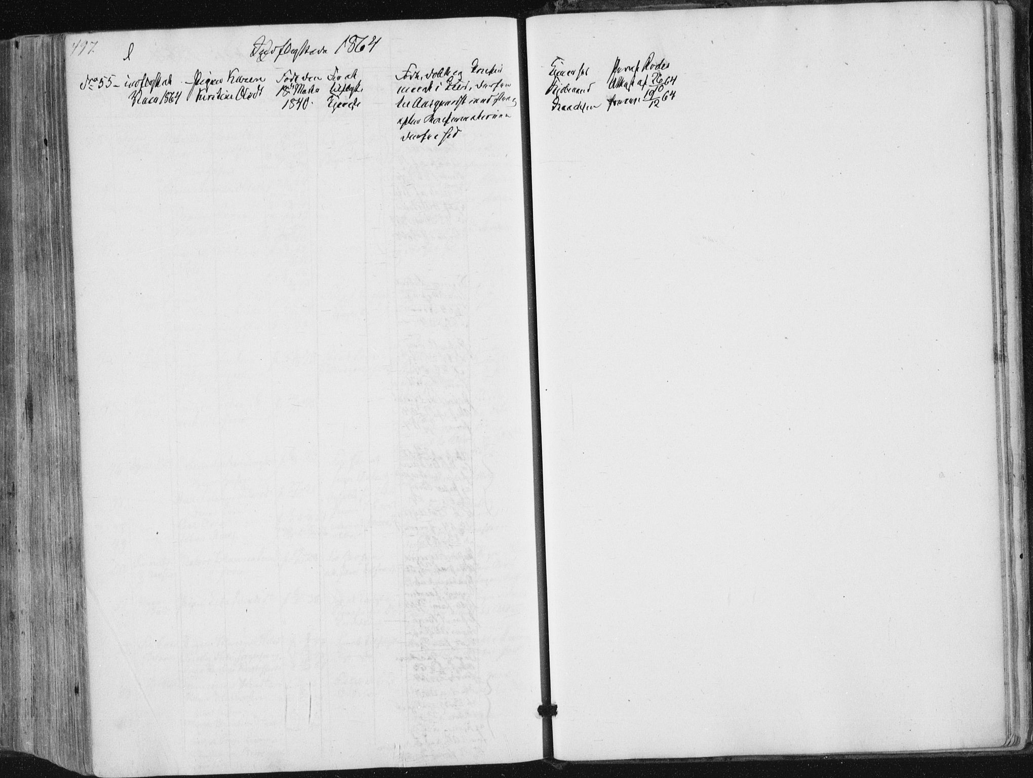 Tønsberg kirkebøker, AV/SAKO-A-330/F/Fa/L0008: Parish register (official) no. I 8, 1855-1864, p. 497