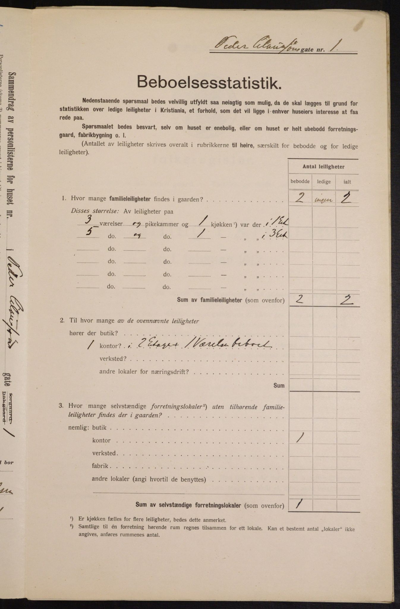 OBA, Municipal Census 1913 for Kristiania, 1913, p. 78908