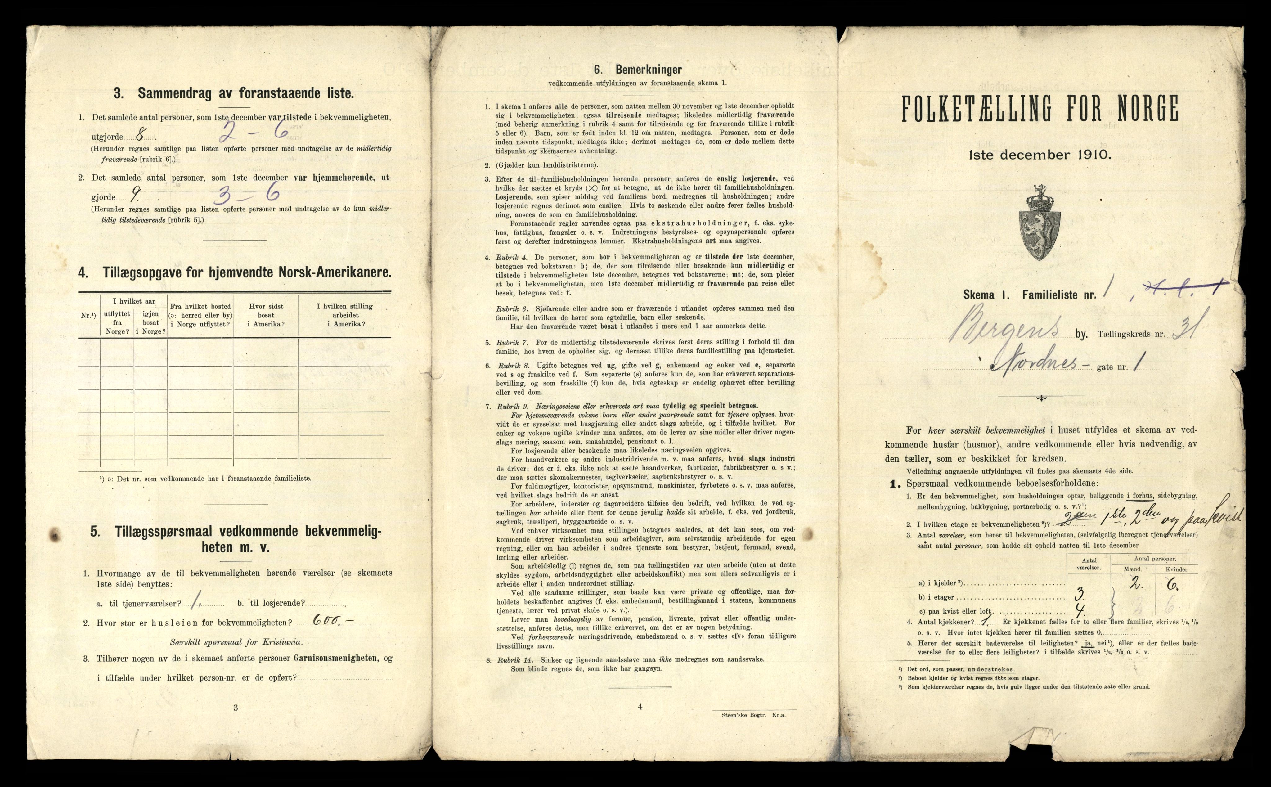 RA, 1910 census for Bergen, 1910, p. 10231