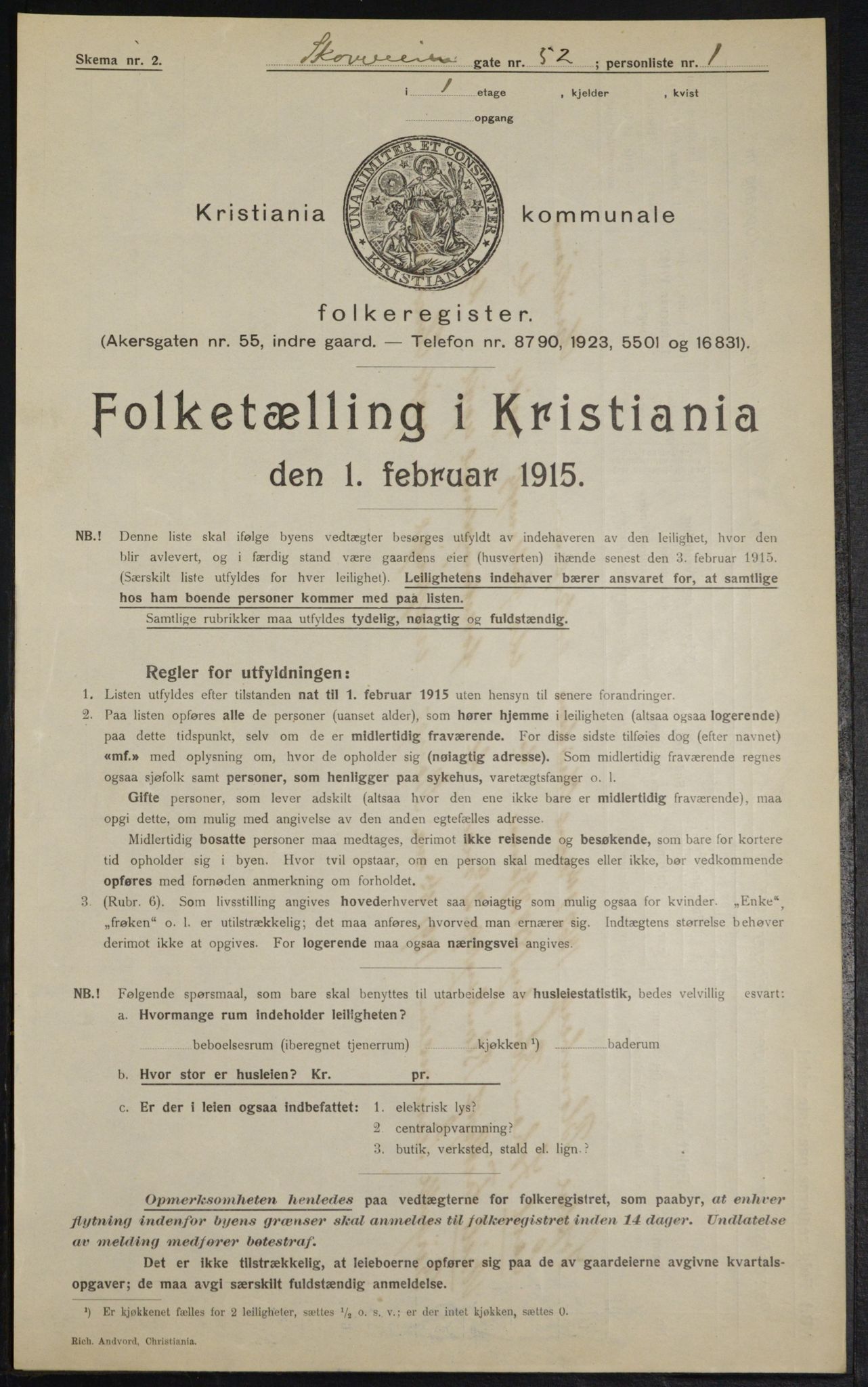 OBA, Municipal Census 1915 for Kristiania, 1915, p. 96800