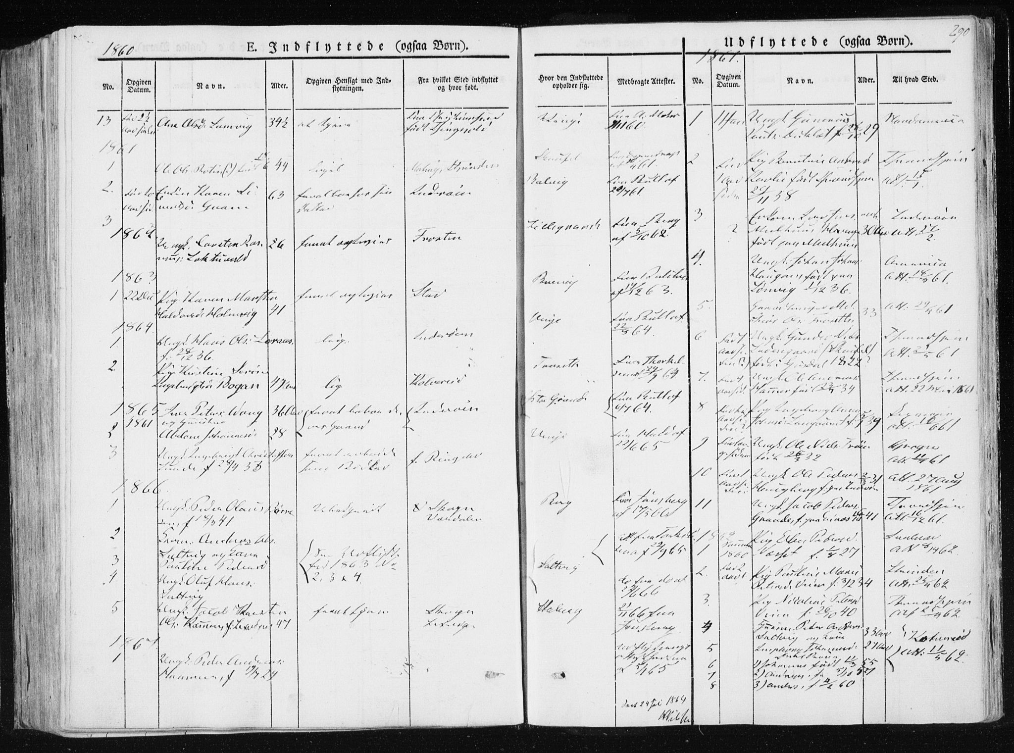 Ministerialprotokoller, klokkerbøker og fødselsregistre - Nord-Trøndelag, SAT/A-1458/733/L0323: Parish register (official) no. 733A02, 1843-1870, p. 290