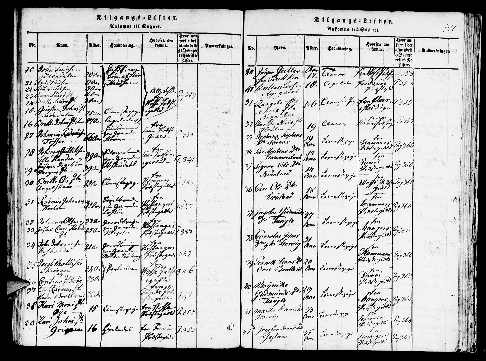 Haus sokneprestembete, SAB/A-75601/H/Haa: Parish register (official) no. A 12, 1816-1821, p. 301