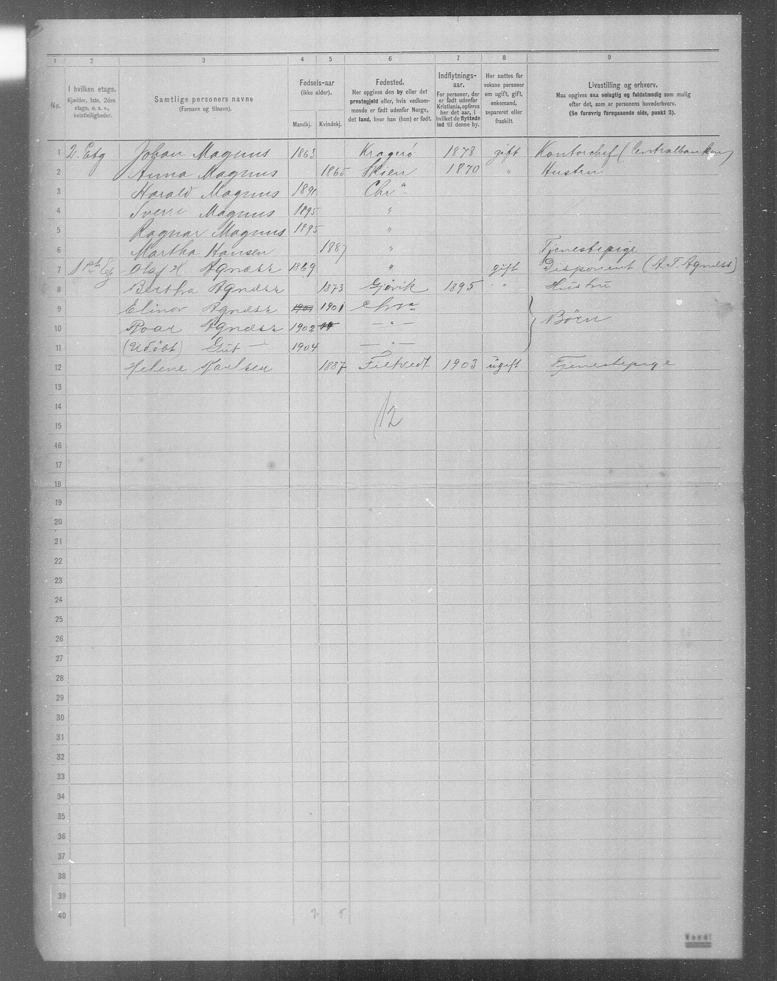 OBA, Municipal Census 1904 for Kristiania, 1904, p. 15483