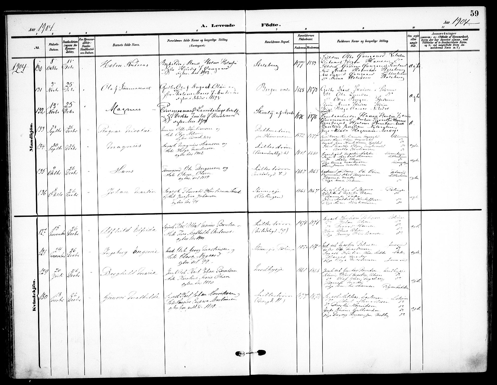Skedsmo prestekontor Kirkebøker, AV/SAO-A-10033a/F/Fa/L0015: Parish register (official) no. I 15, 1902-1917, p. 59