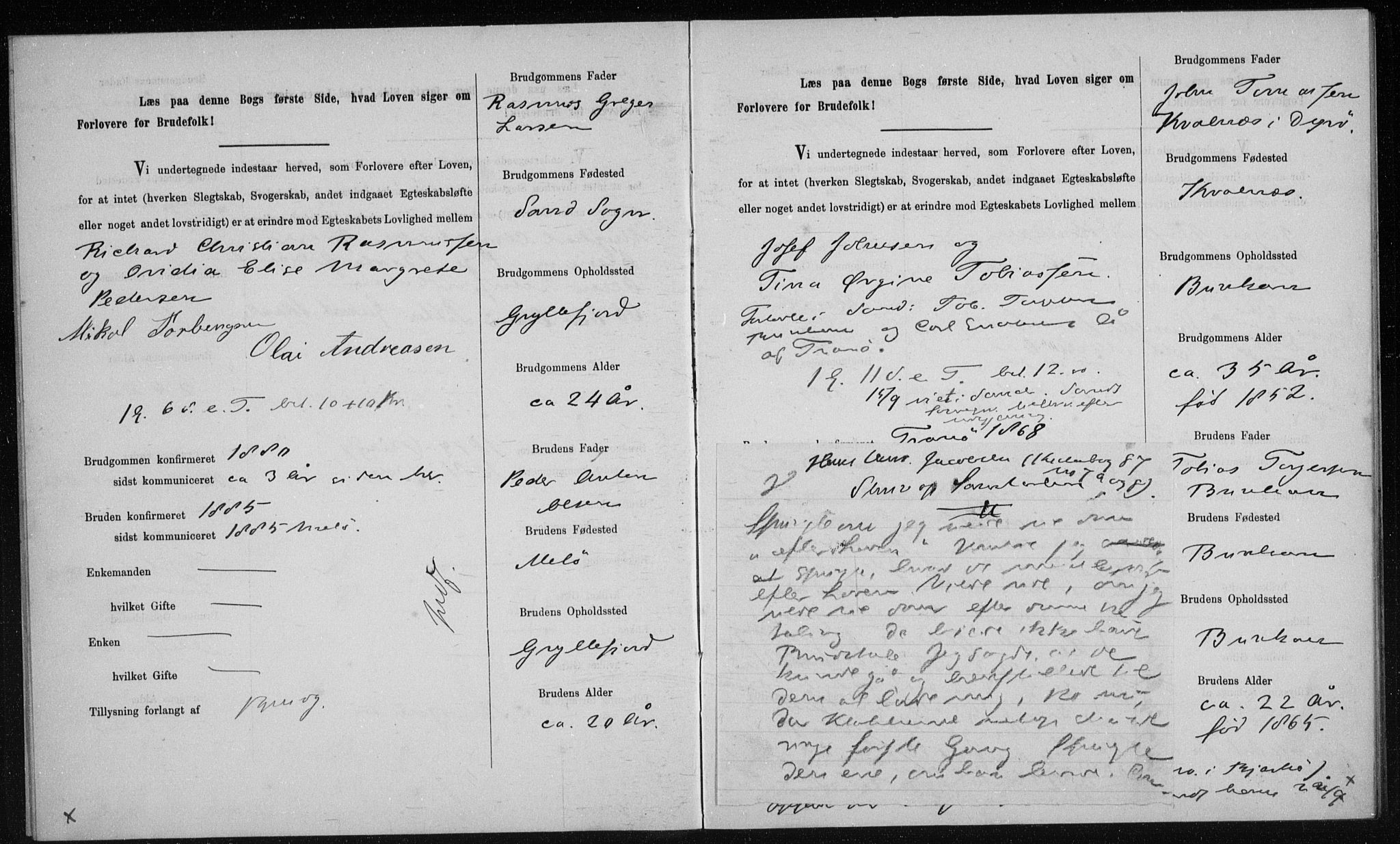 Berg sokneprestkontor, AV/SATØ-S-1318/H/Hc/L0063: Banns register no. 63, 1887-1898