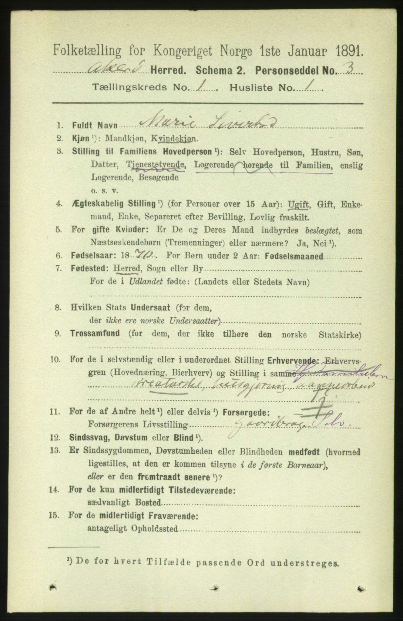 RA, 1891 census for 1545 Aukra, 1891, p. 99