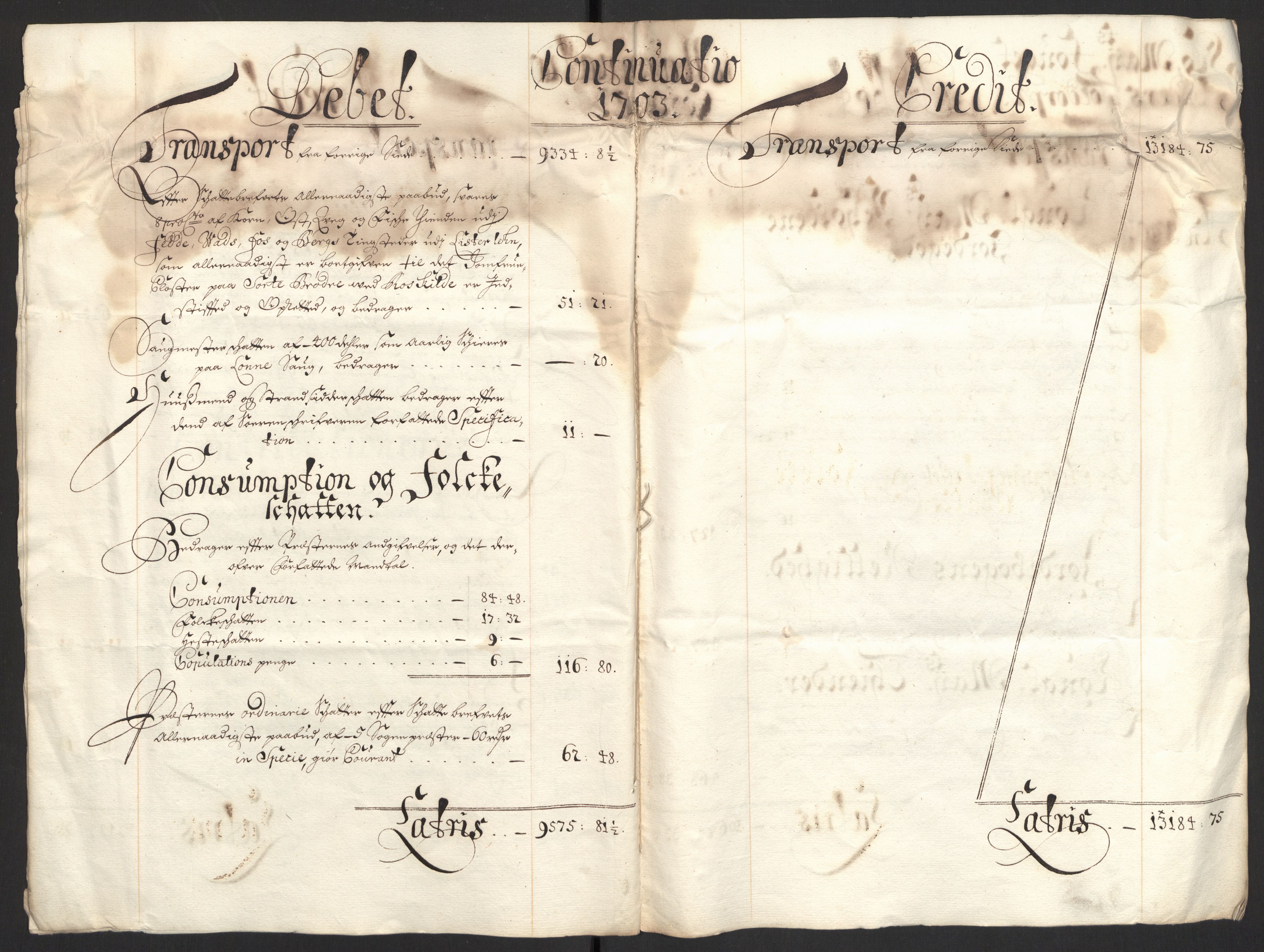 Rentekammeret inntil 1814, Reviderte regnskaper, Fogderegnskap, RA/EA-4092/R43/L2550: Fogderegnskap Lista og Mandal, 1703-1704, p. 7