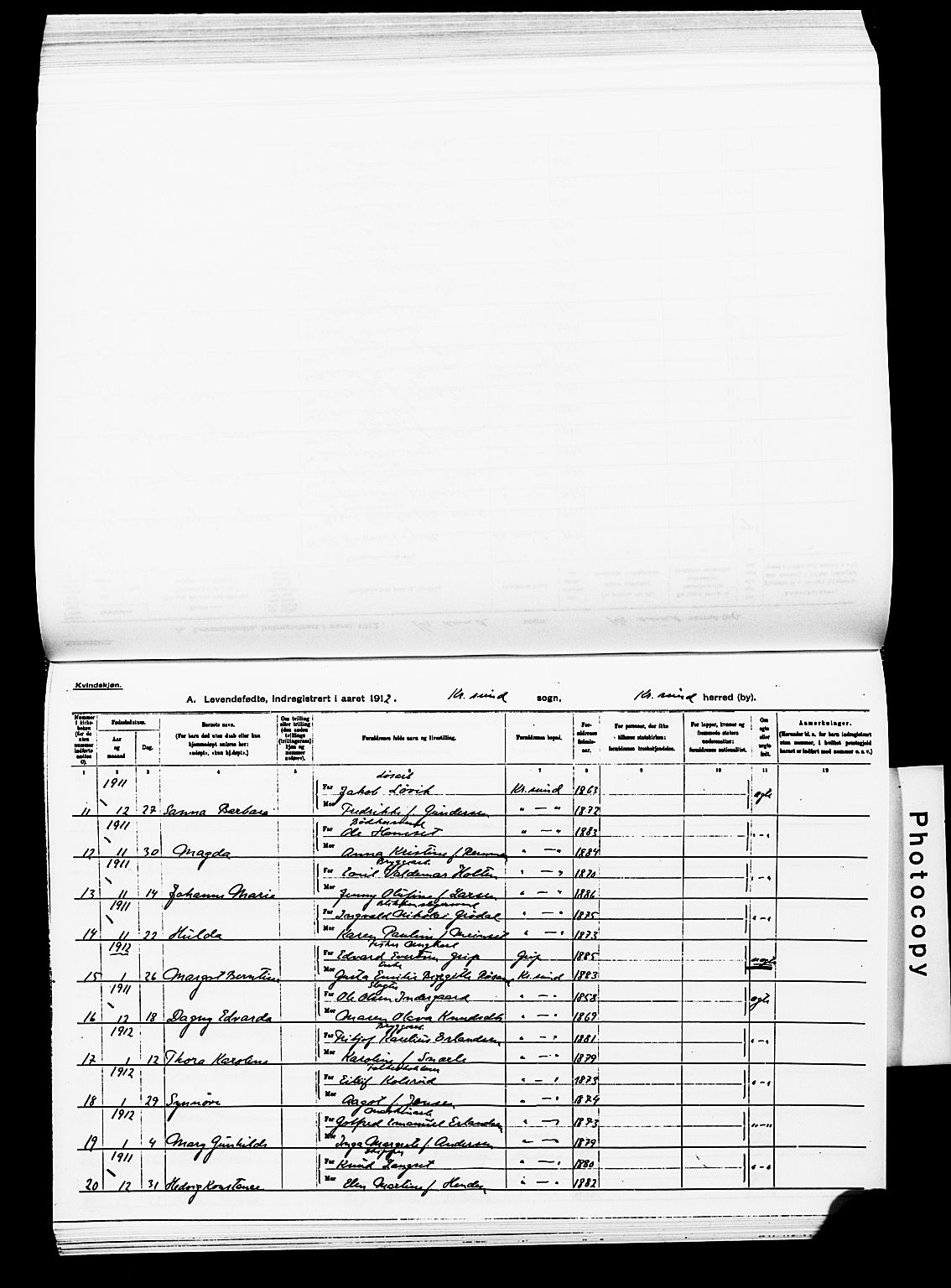 Ministerialprotokoller, klokkerbøker og fødselsregistre - Møre og Romsdal, AV/SAT-A-1454/572/L0858: Parish register (official) no. 572D02, 1903-1912