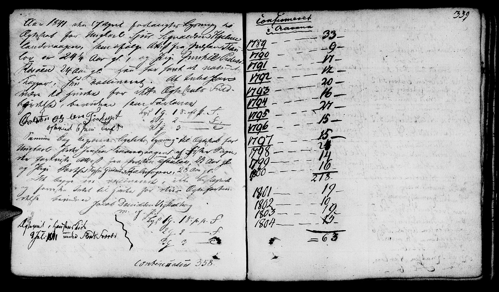 Finnøy sokneprestkontor, SAST/A-101825/H/Ha/Haa/L0005: Parish register (official) no. A 5, 1773-1816, p. 339