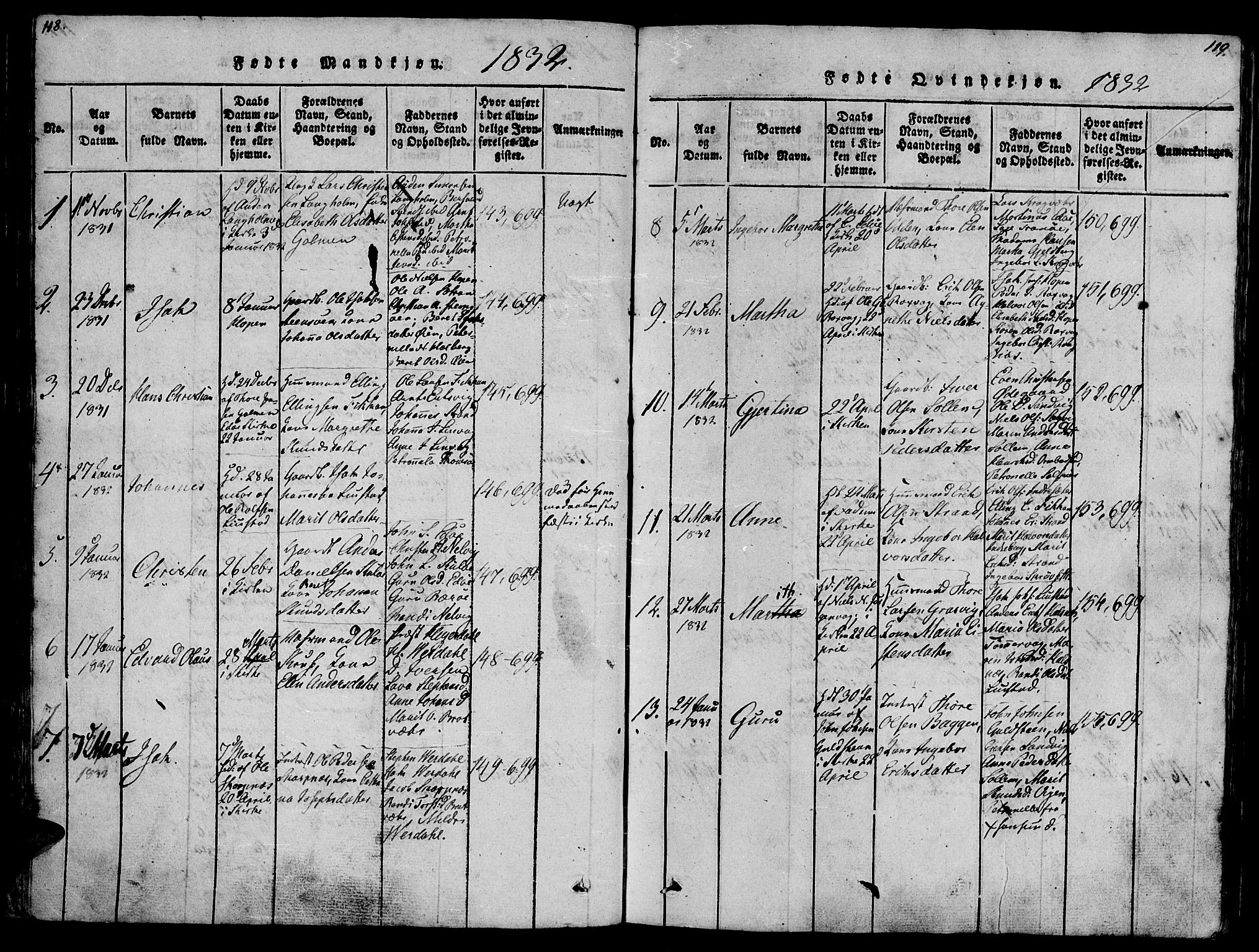 Ministerialprotokoller, klokkerbøker og fødselsregistre - Møre og Romsdal, SAT/A-1454/581/L0933: Parish register (official) no. 581A03 /1, 1819-1836, p. 118-119