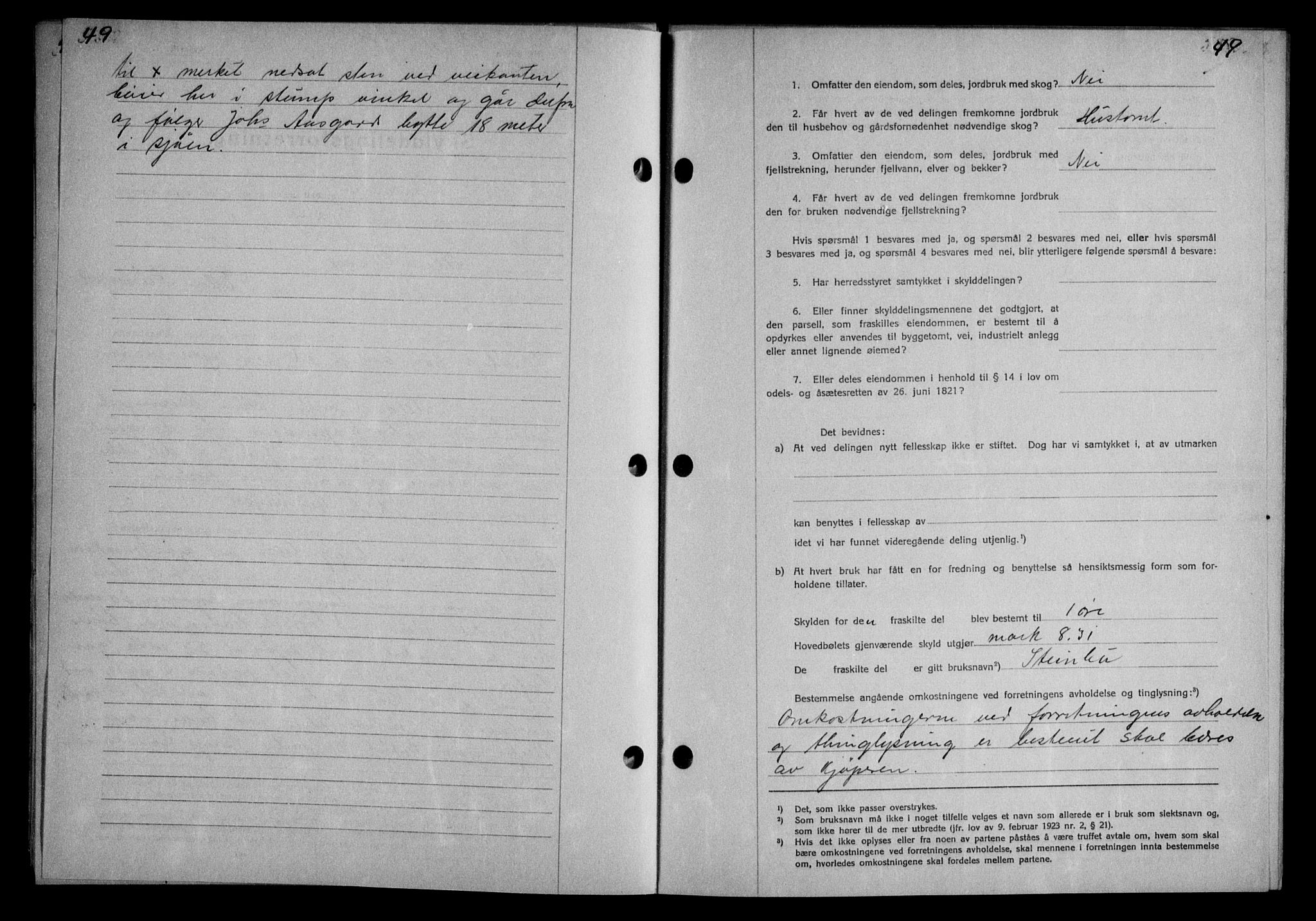 Nordmøre sorenskriveri, AV/SAT-A-4132/1/2/2Ca: Mortgage book no. 64, 1931-1932, Deed date: 09.11.1931