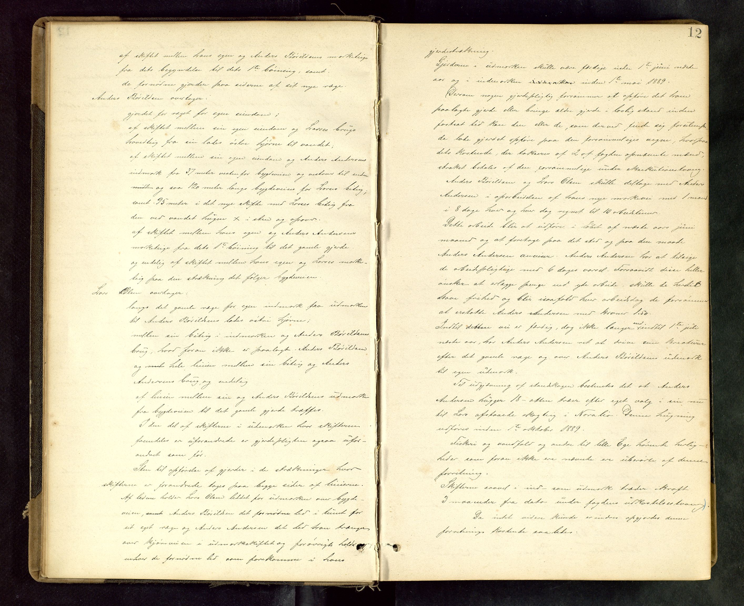 Rogaland jordskifterett, AV/SAST-A-102426/Oa/L0049: Forhandlingsprotokoll, 1887-1892, p. 12