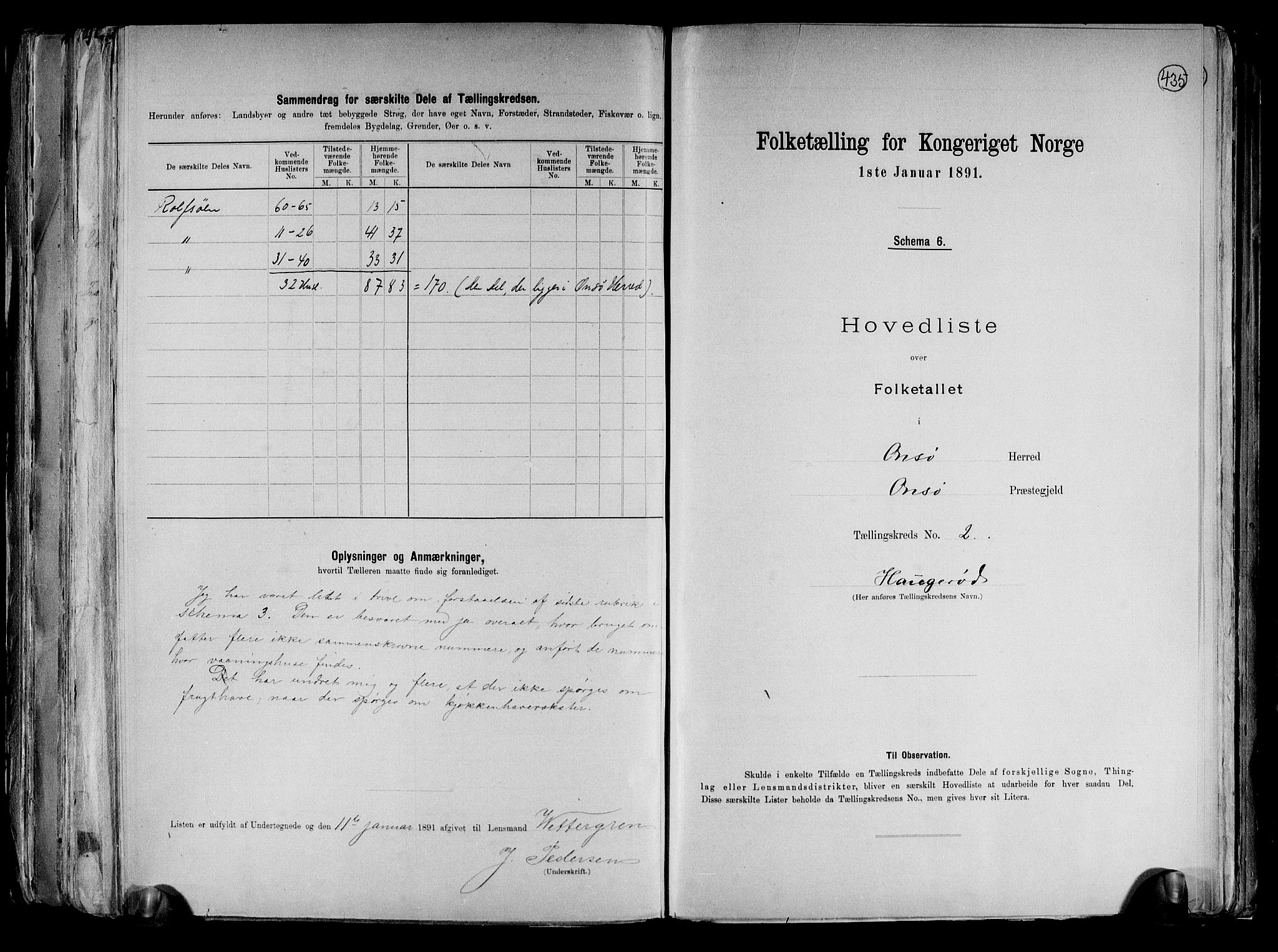 RA, 1891 census for 0134 Onsøy, 1891, p. 6