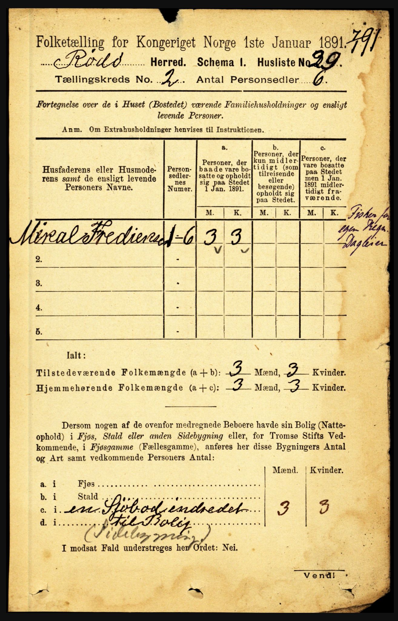 RA, 1891 census for 1836 Rødøy, 1891, p. 182