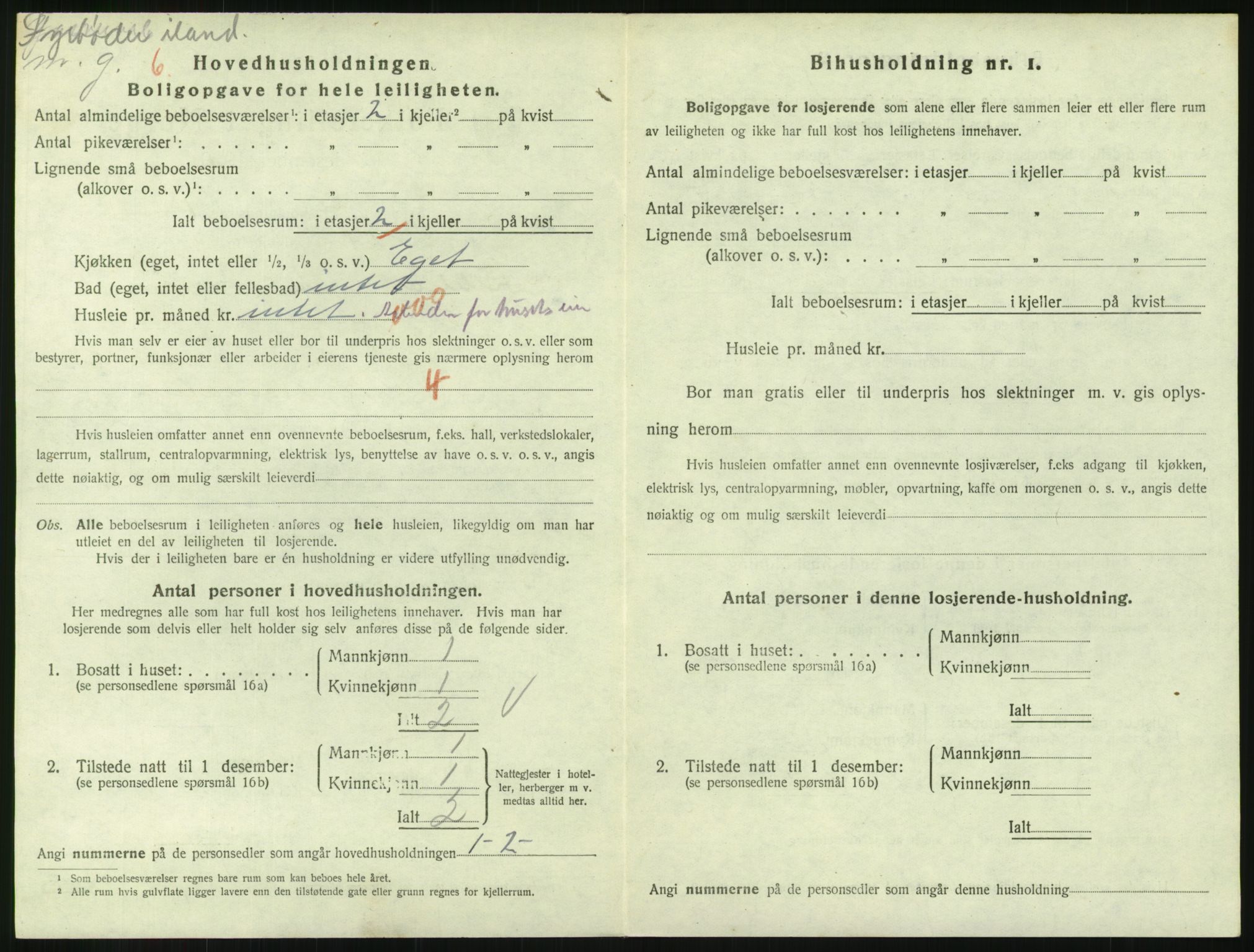 SAH, 1920 census for Lillehammer, 1920, p. 2293