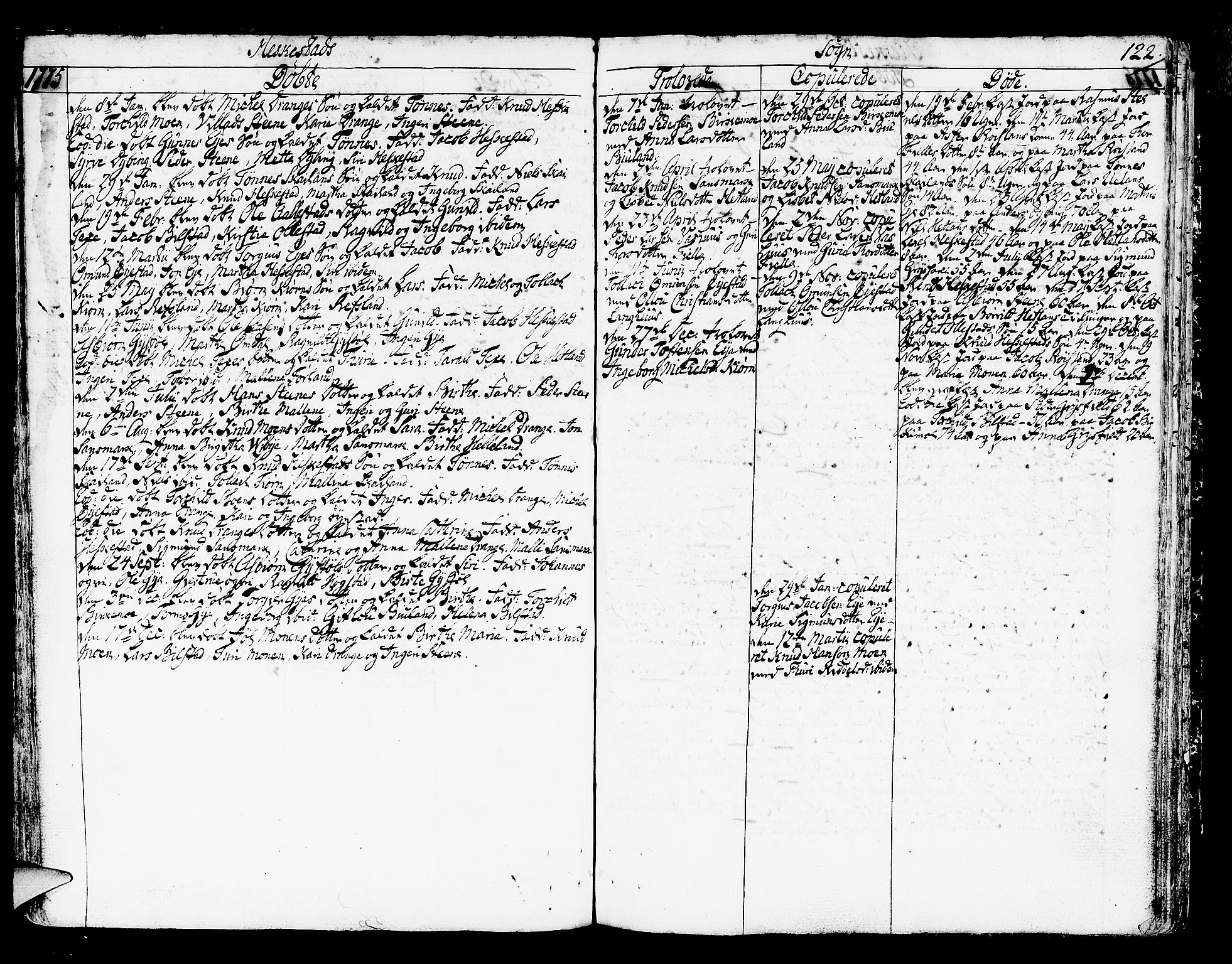 Helleland sokneprestkontor, AV/SAST-A-101810: Parish register (official) no. A 2 /3, 1762-1791, p. 122