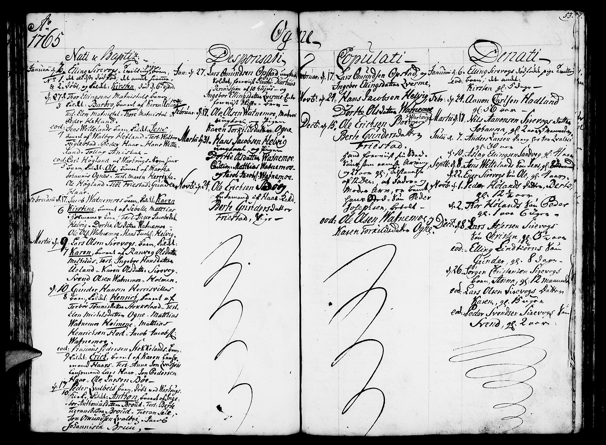 Eigersund sokneprestkontor, AV/SAST-A-101807/001/30/30BA/L0003: Parish register (official) no. A 3, 1758-1775, p. 53
