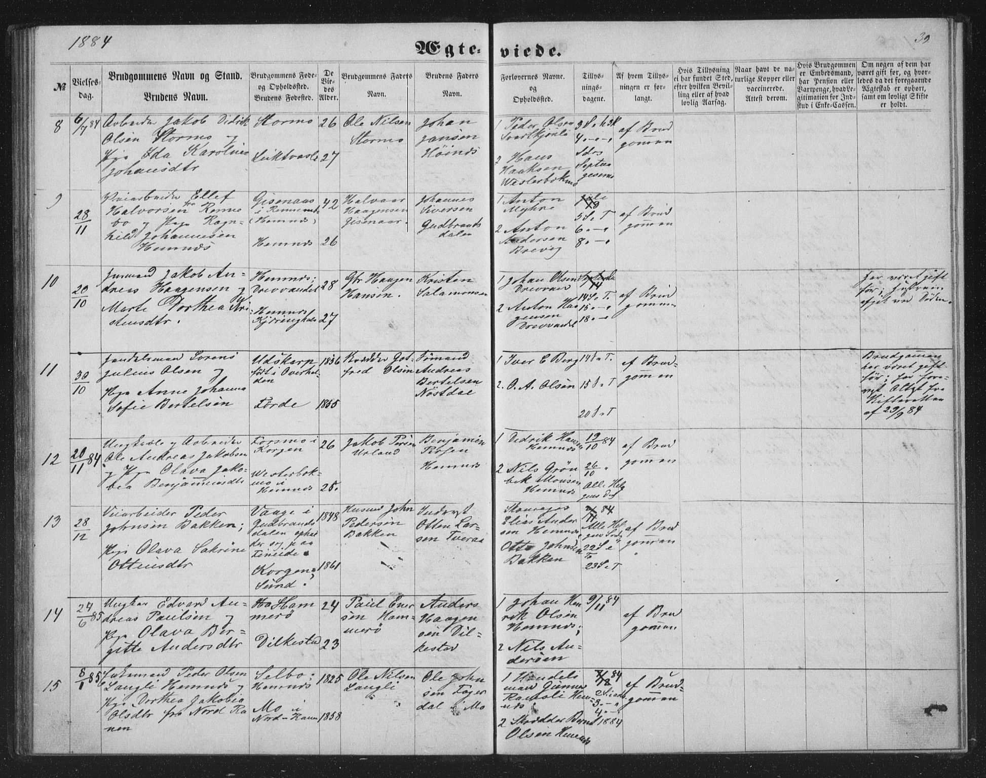 Ministerialprotokoller, klokkerbøker og fødselsregistre - Nordland, AV/SAT-A-1459/825/L0367: Parish register (copy) no. 825C04, 1863-1887, p. 39