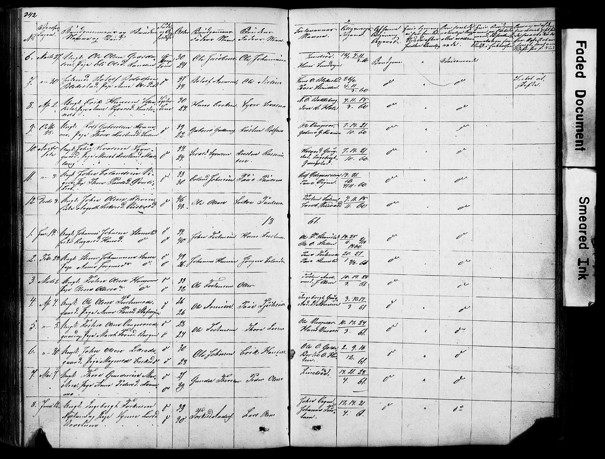 Lom prestekontor, SAH/PREST-070/L/L0012: Parish register (copy) no. 12, 1845-1873, p. 342-343