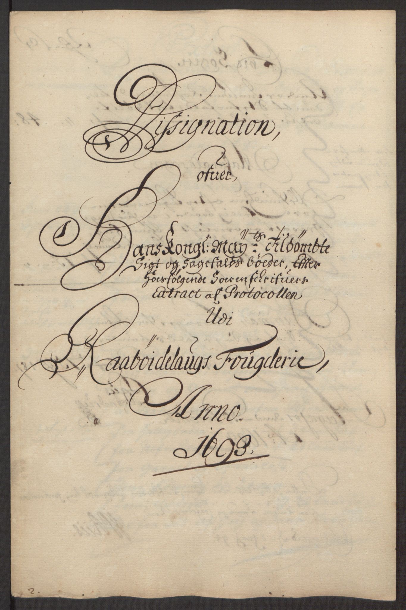 Rentekammeret inntil 1814, Reviderte regnskaper, Fogderegnskap, RA/EA-4092/R40/L2444: Fogderegnskap Råbyggelag, 1693-1696, p. 22