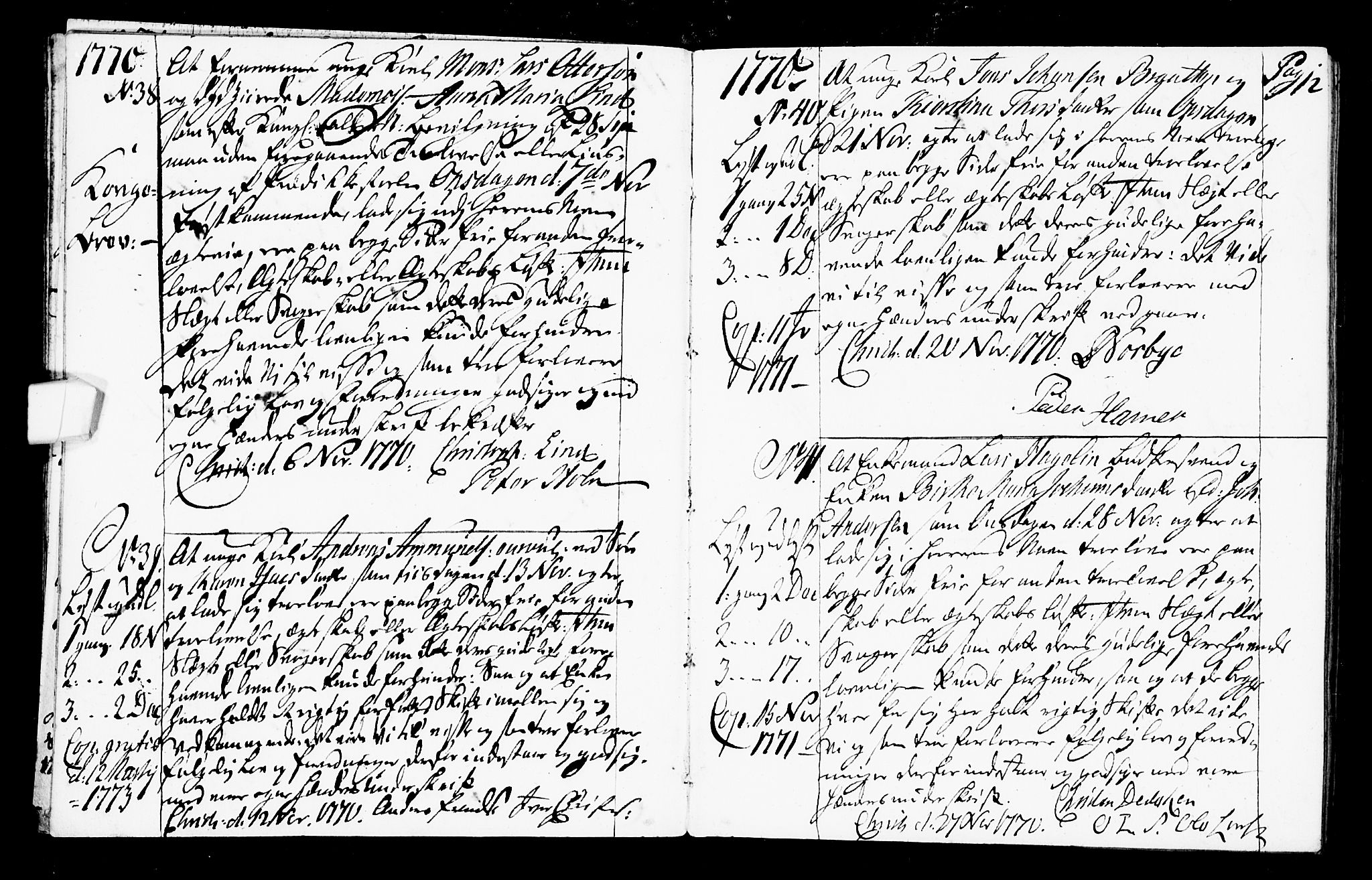Oslo domkirke Kirkebøker, AV/SAO-A-10752/L/La/L0009: Best man's statements no. 9, 1770-1784, p. 12