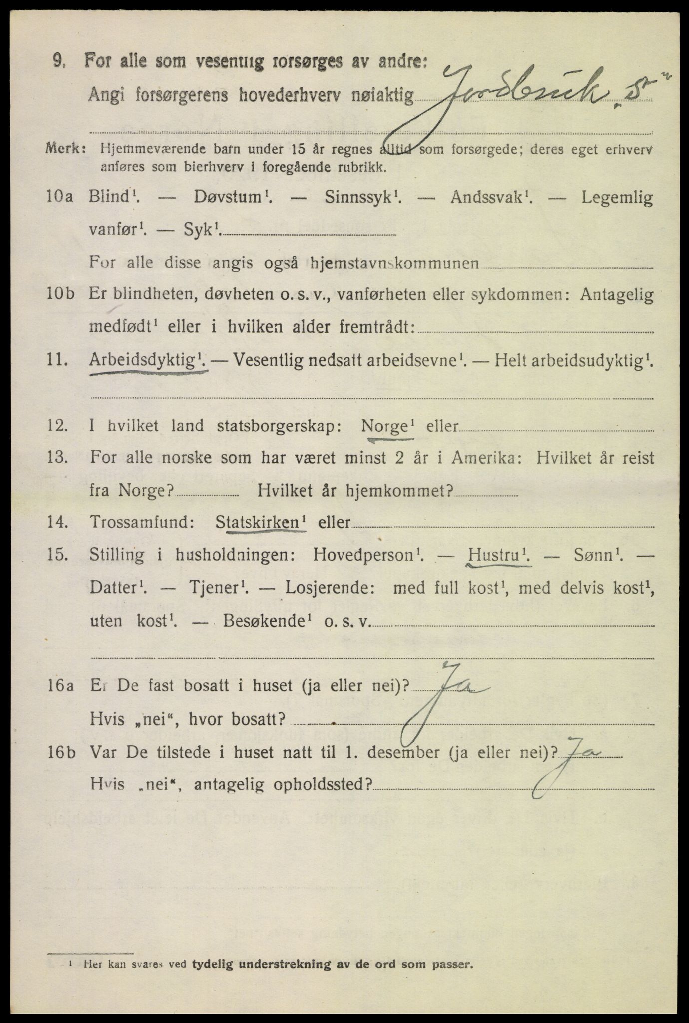 SAH, 1920 census for Fåberg, 1920, p. 12709