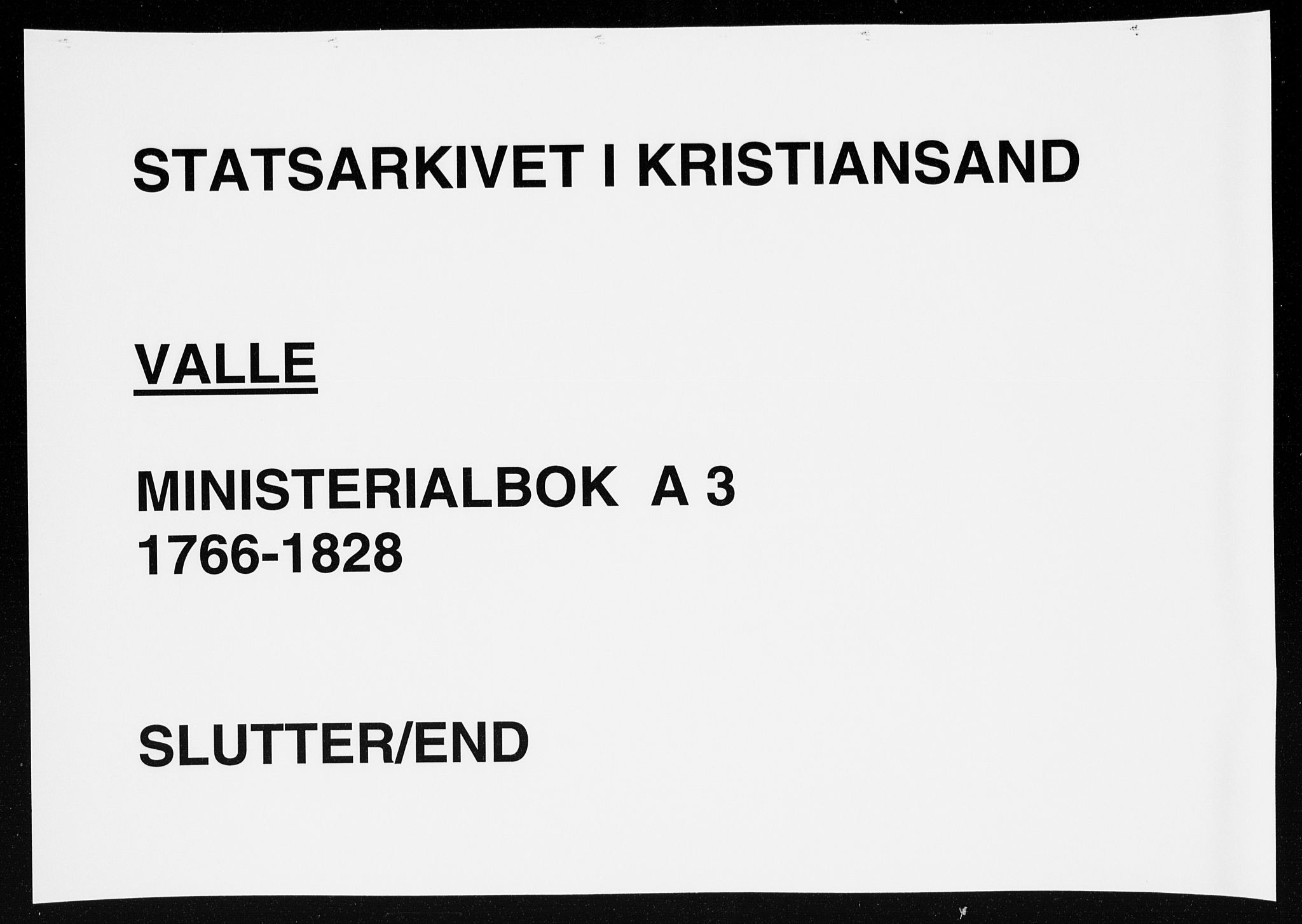 Sør-Audnedal sokneprestkontor, AV/SAK-1111-0039/F/Fa/Fab/L0003: Parish register (official) no. A 3, 1766-1828