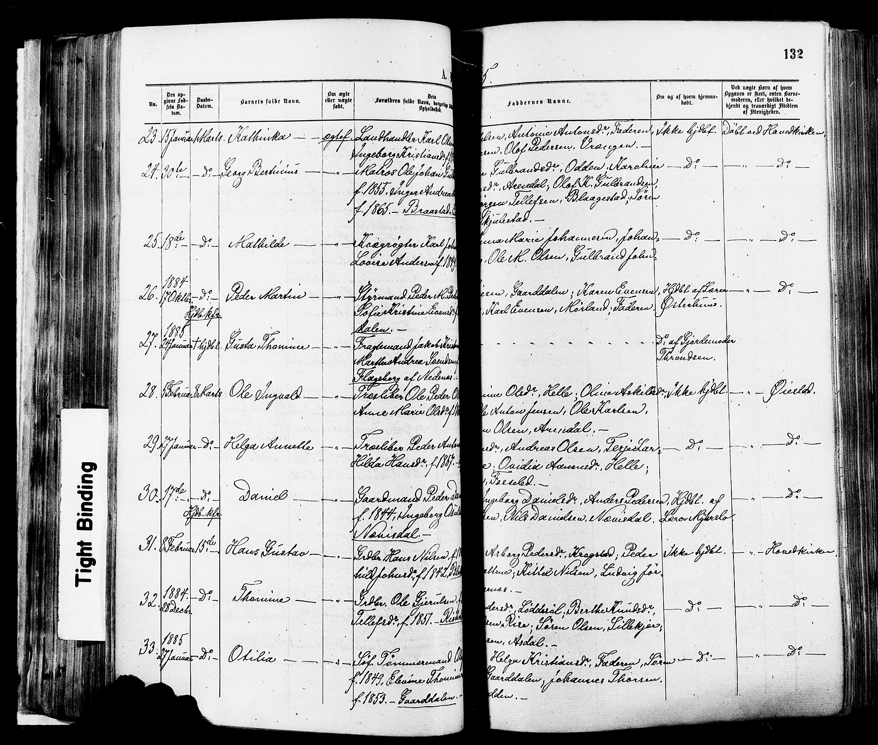 Øyestad sokneprestkontor, AV/SAK-1111-0049/F/Fa/L0016: Parish register (official) no. A 16, 1874-1886, p. 132