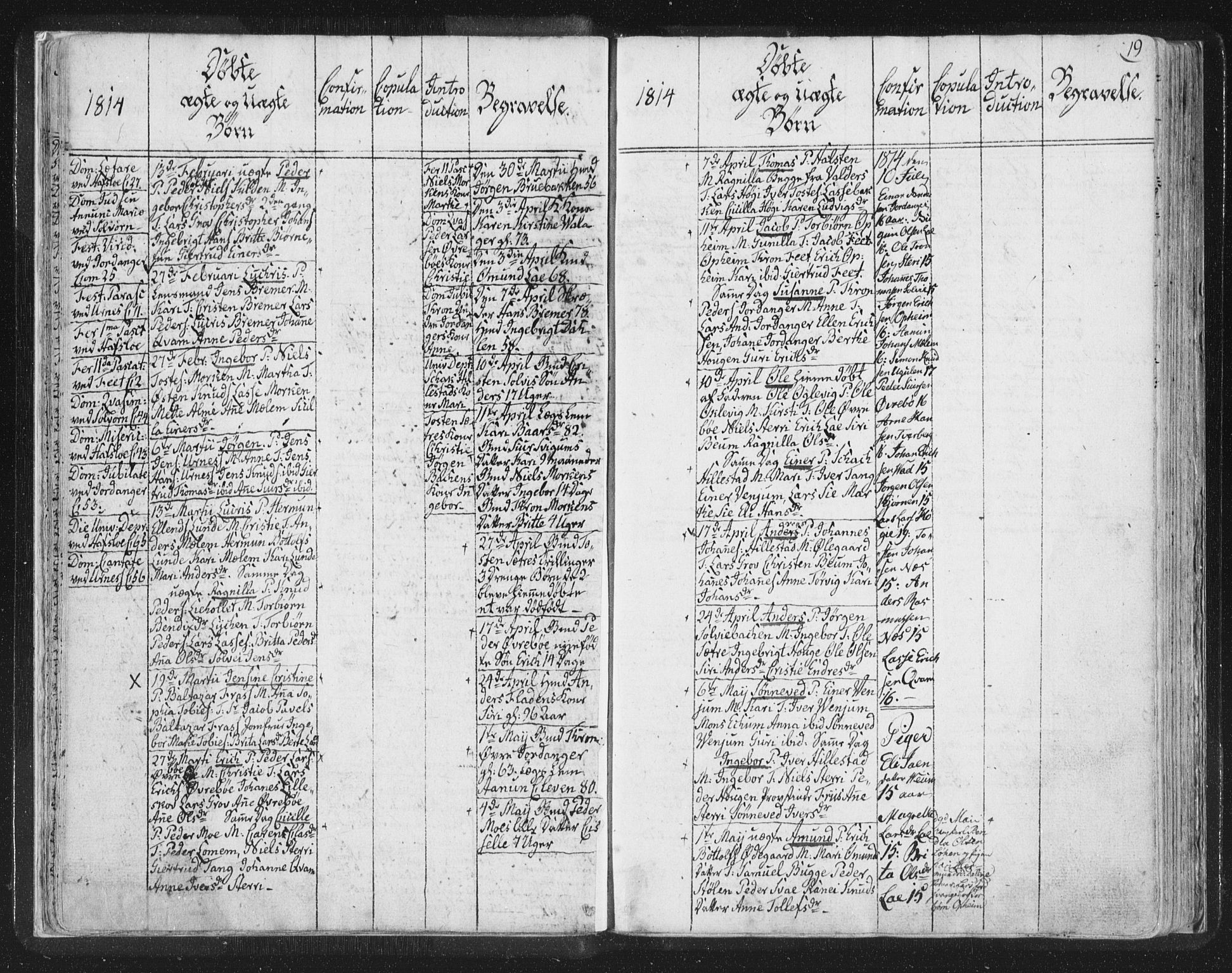 Hafslo sokneprestembete, SAB/A-80301/H/Haa/Haaa/L0003: Parish register (official) no. A 3, 1807-1821, p. 19