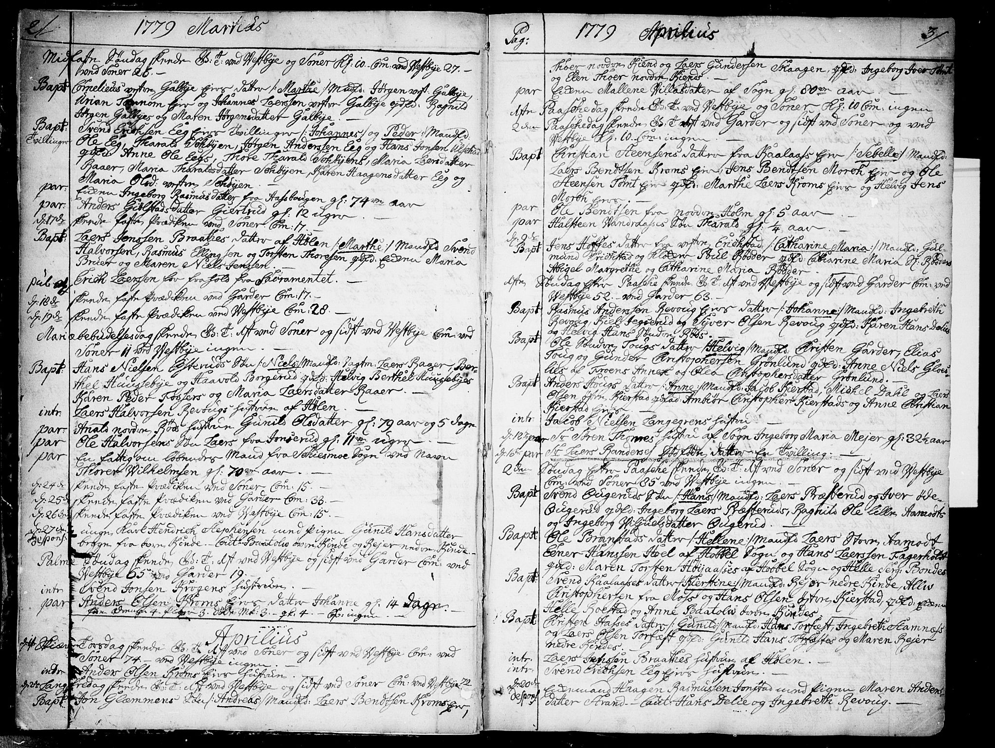 Vestby prestekontor Kirkebøker, AV/SAO-A-10893/F/Fa/L0003: Parish register (official) no. I 3, 1779-1796, p. 2-3