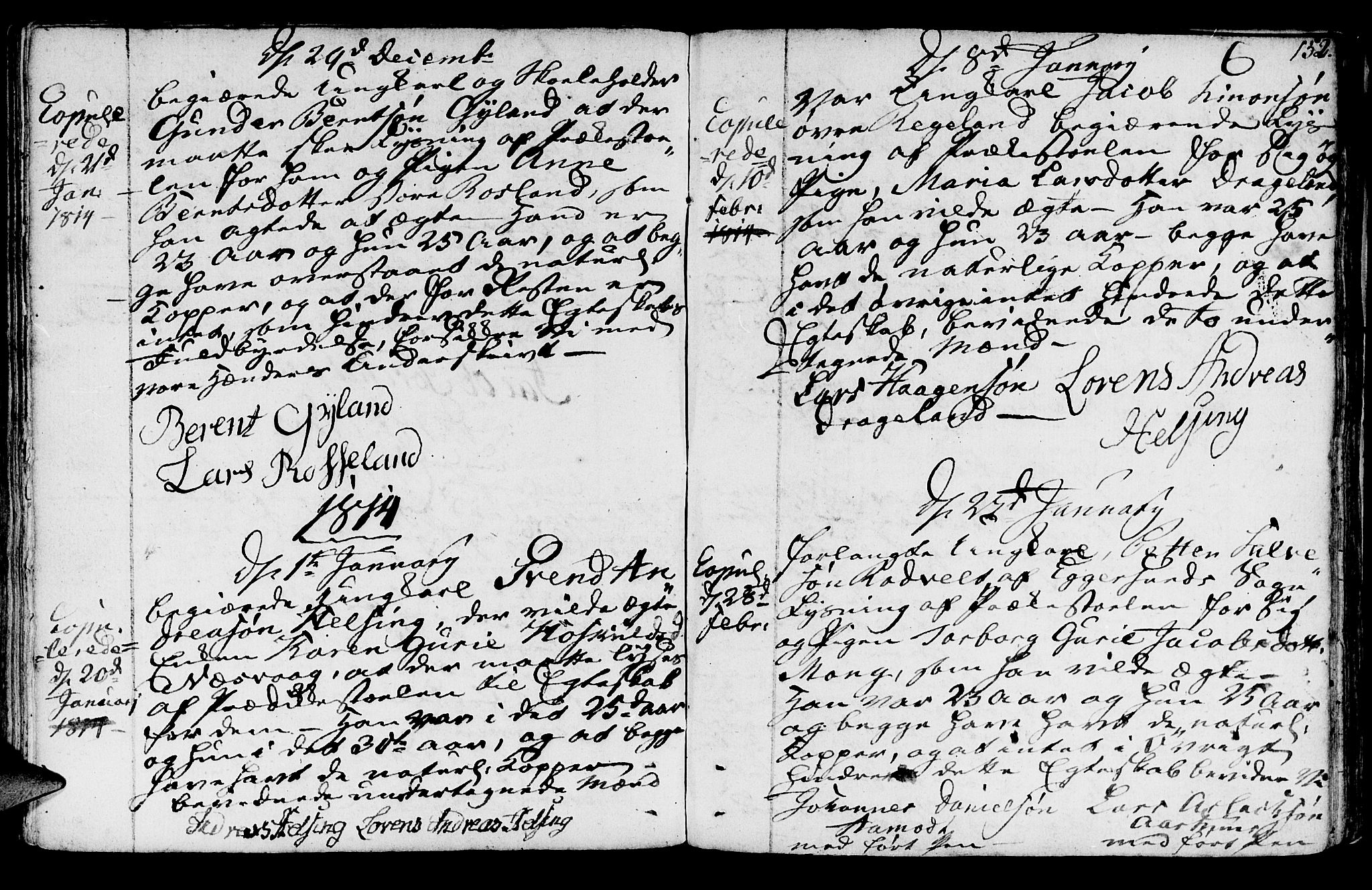 Sokndal sokneprestkontor, AV/SAST-A-101808: Parish register (official) no. A 5, 1806-1826, p. 152