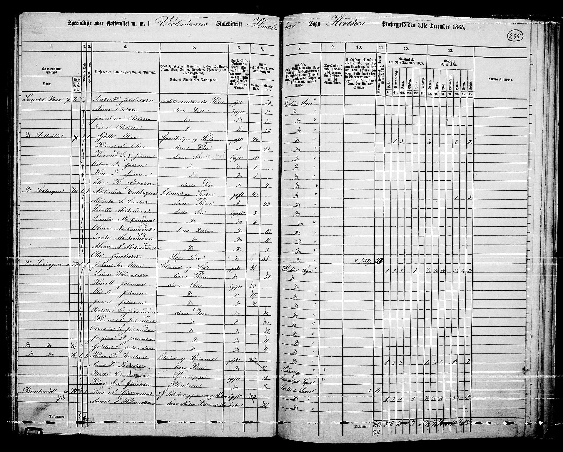 RA, 1865 census for Hvaler, 1865, p. 69