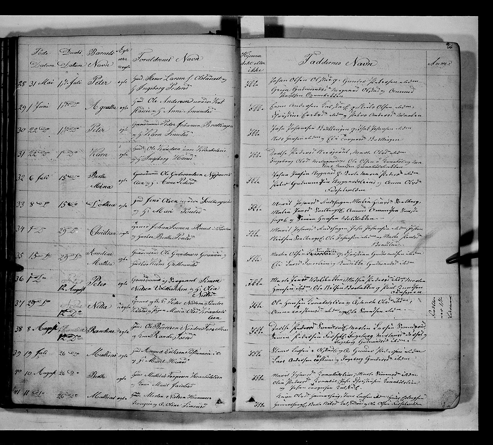 Gausdal prestekontor, AV/SAH-PREST-090/H/Ha/Hab/L0005: Parish register (copy) no. 5, 1846-1867, p. 66