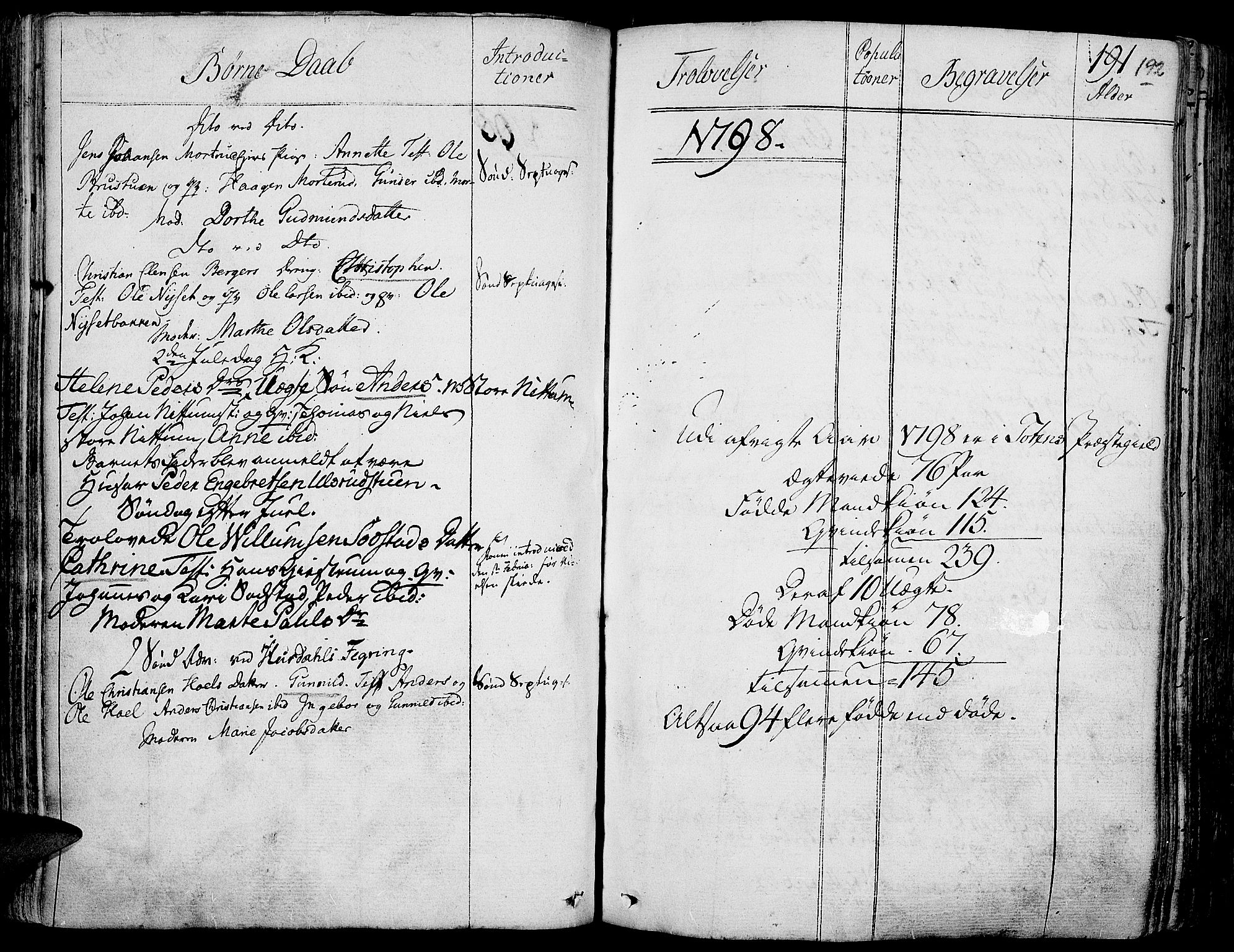 Toten prestekontor, SAH/PREST-102/H/Ha/Haa/L0007: Parish register (official) no. 7, 1794-1809, p. 192