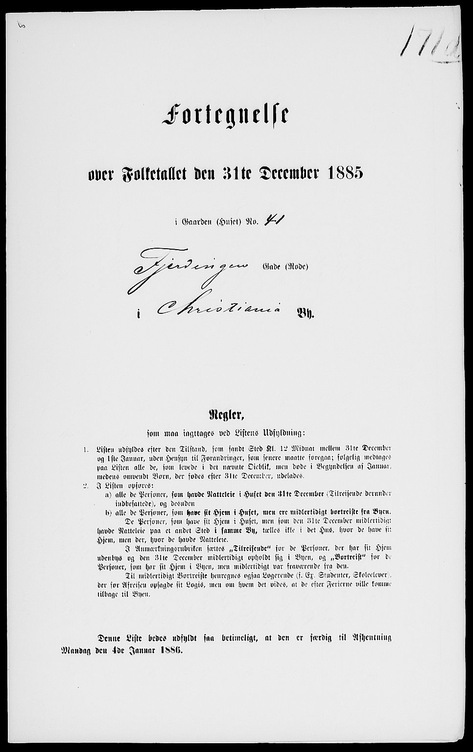 RA, 1885 census for 0301 Kristiania, 1885, p. 7573