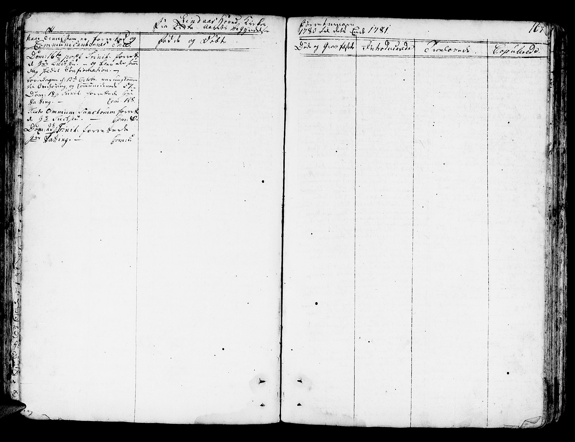 Lindås Sokneprestembete, AV/SAB-A-76701/H/Haa/Haaa/L0004: Parish register (official) no. A 4, 1764-1791, p. 167