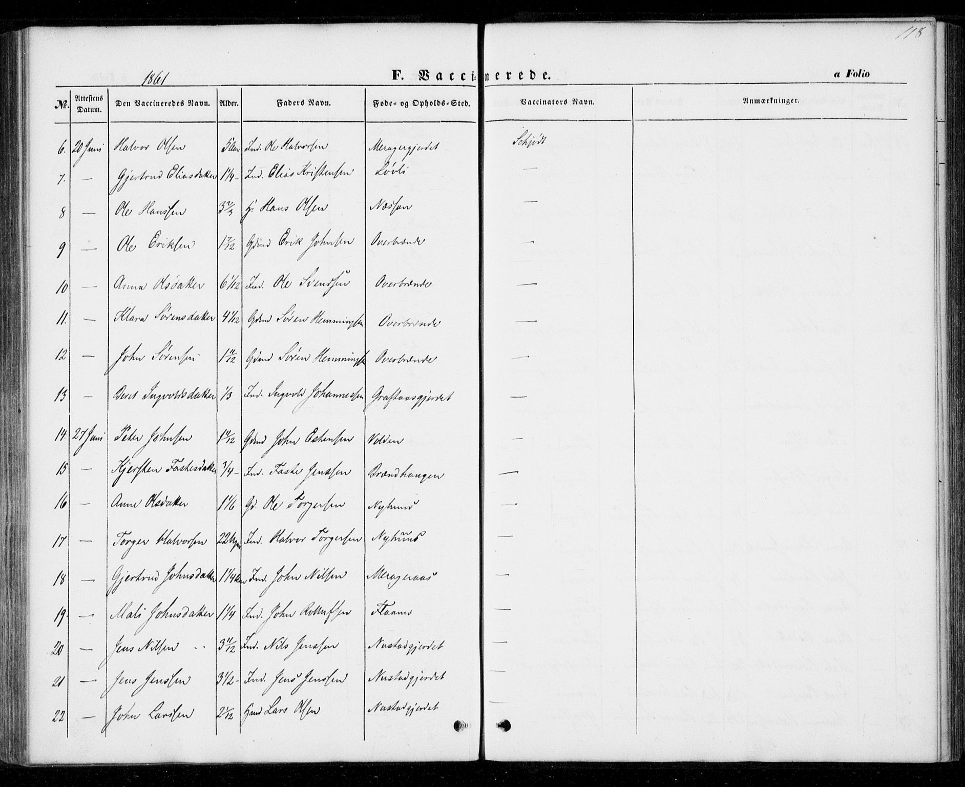 Ministerialprotokoller, klokkerbøker og fødselsregistre - Nord-Trøndelag, AV/SAT-A-1458/706/L0040: Parish register (official) no. 706A01, 1850-1861, p. 118