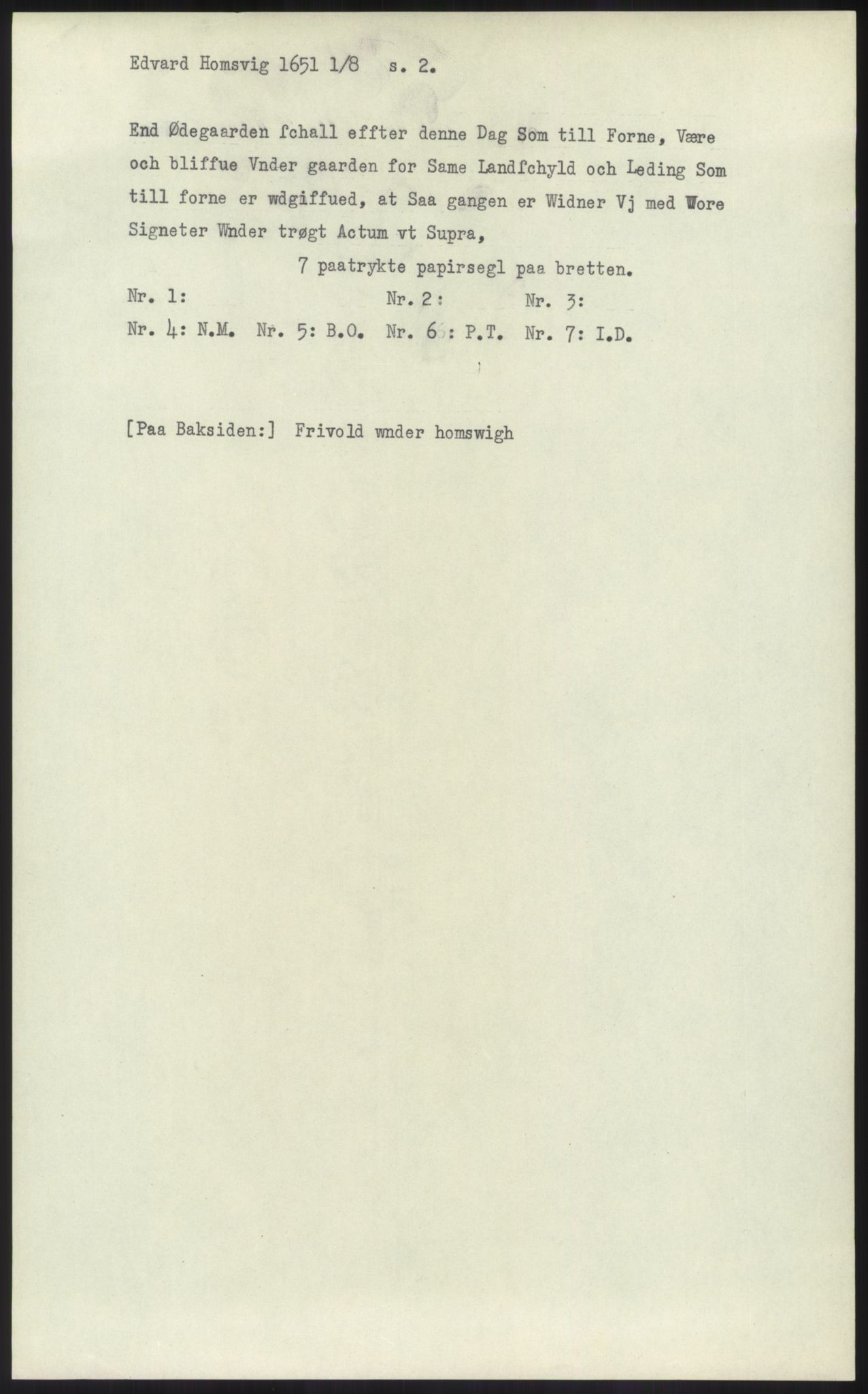 Samlinger til kildeutgivelse, Diplomavskriftsamlingen, AV/RA-EA-4053/H/Ha, p. 1656